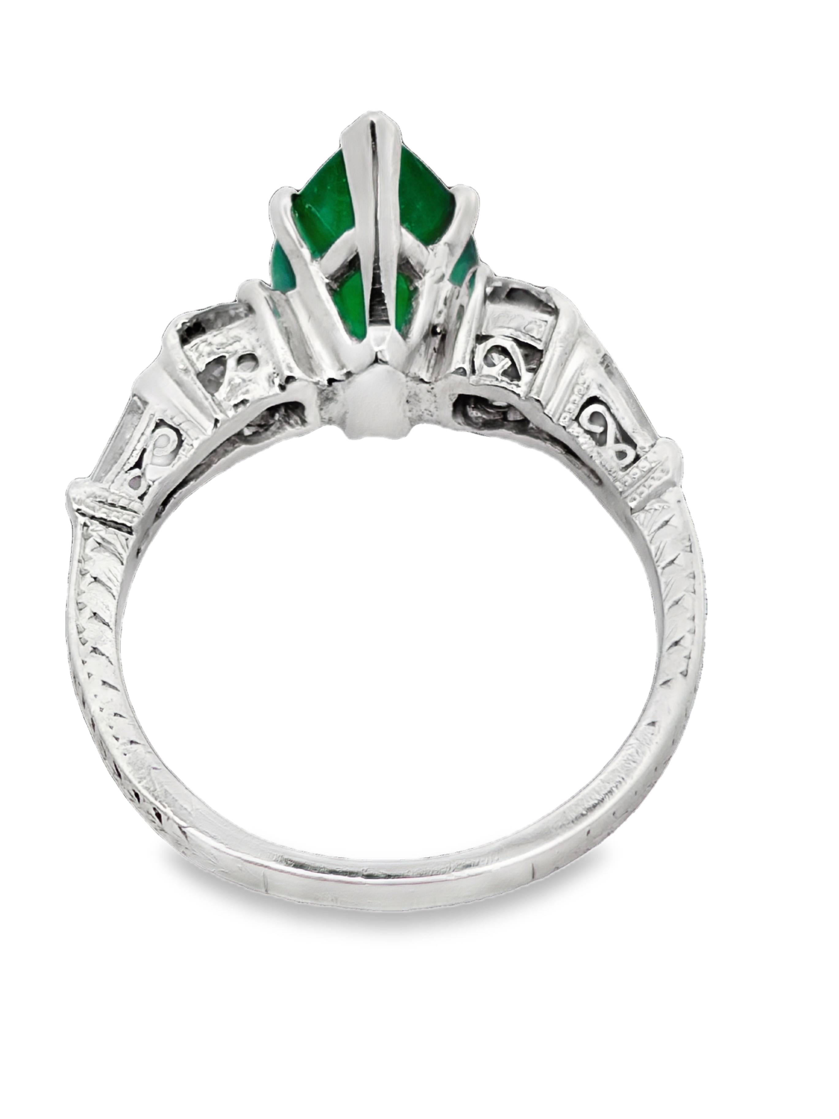 GIA Certified 1.90 Ct Emerald & Diamond Ring