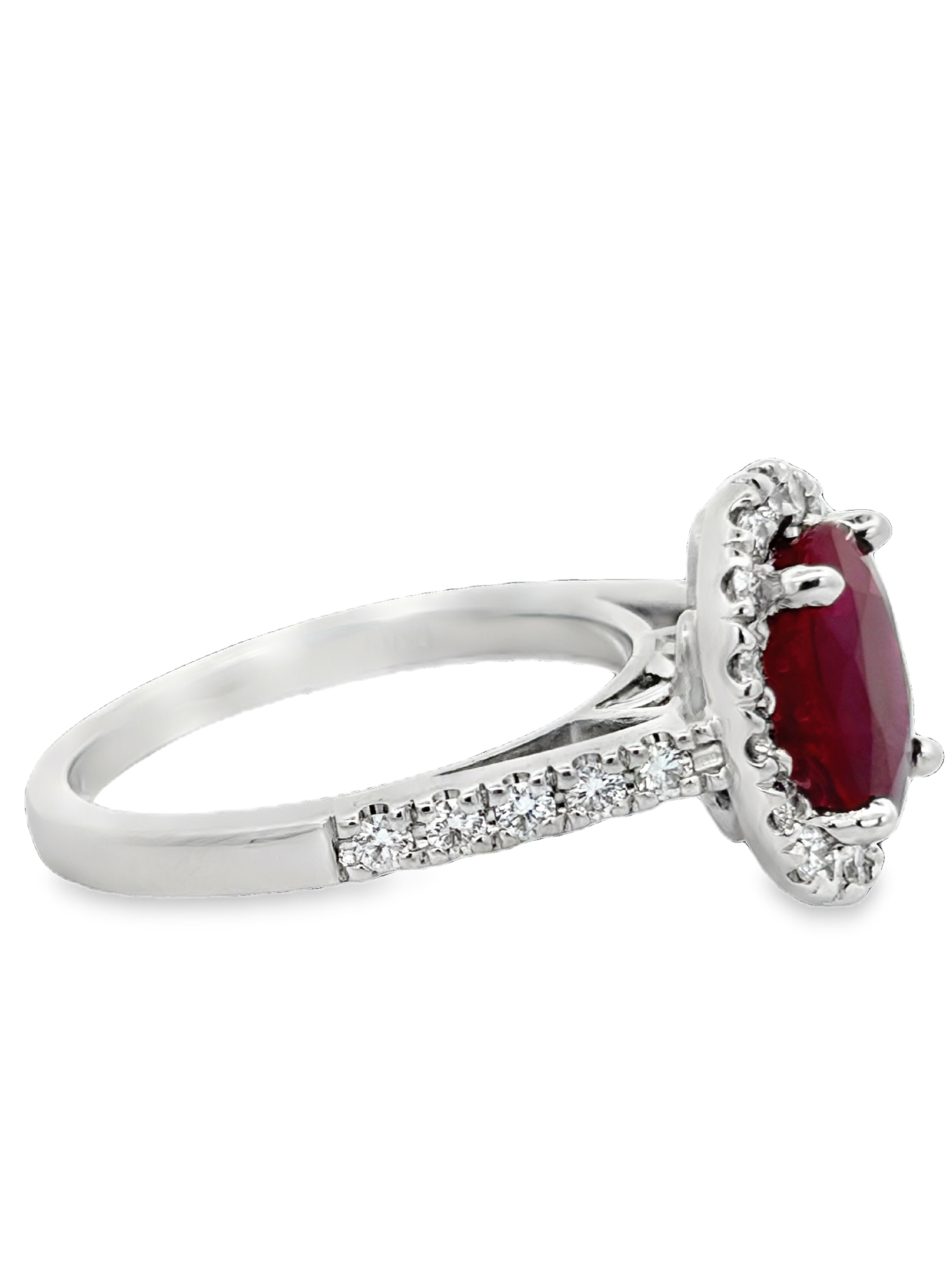 GIA Certified 3CT Burma Ruby & Diamond Ring