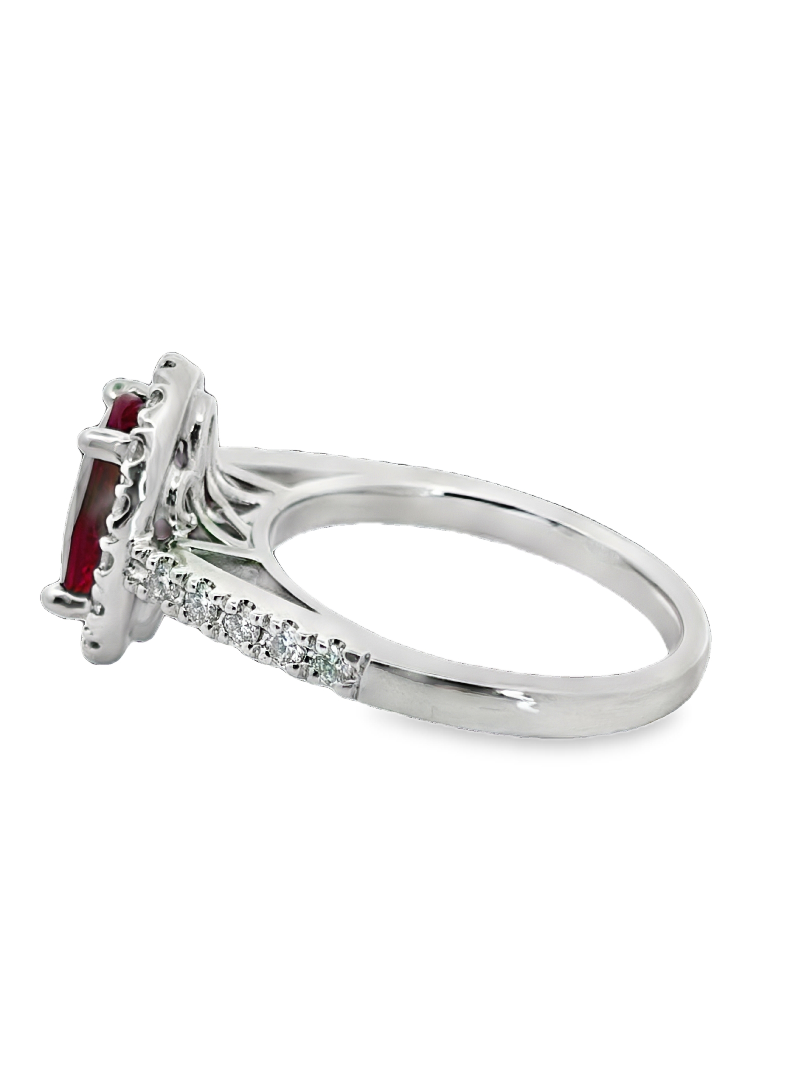 GIA Certified 3CT Burma Ruby & Diamond Ring