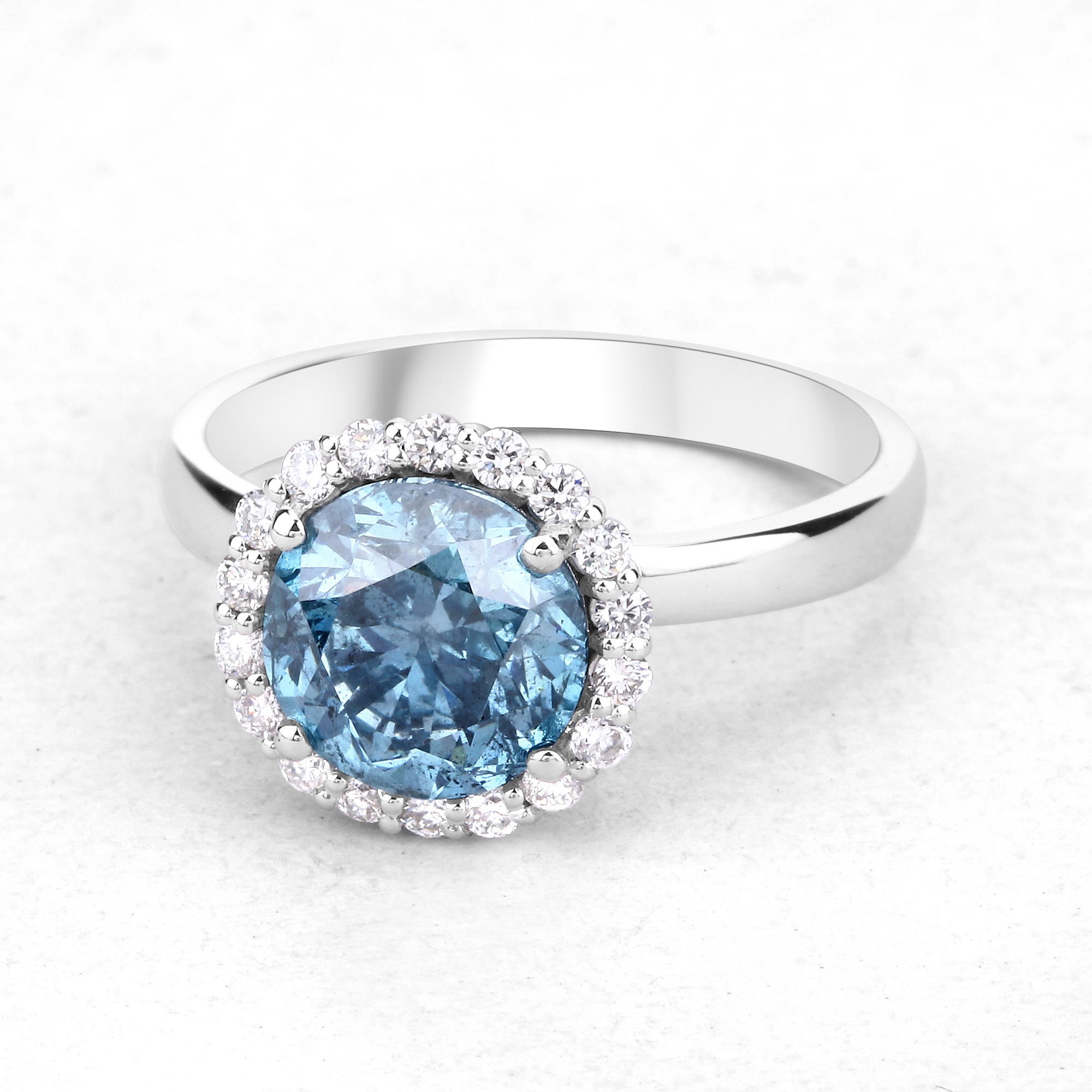 2.00 CT Blue Diamond Ring