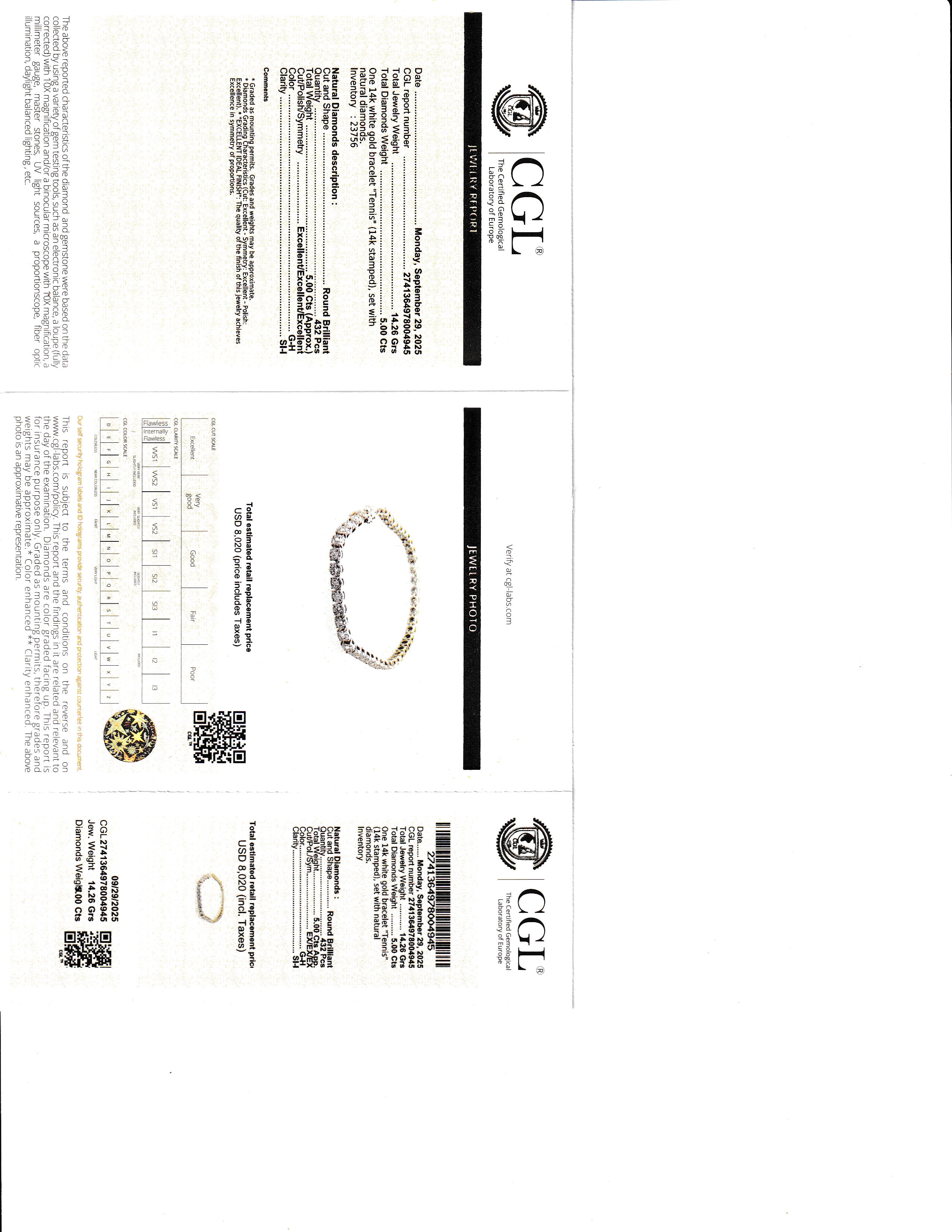 14K Illusion Set Diamond Bracelet