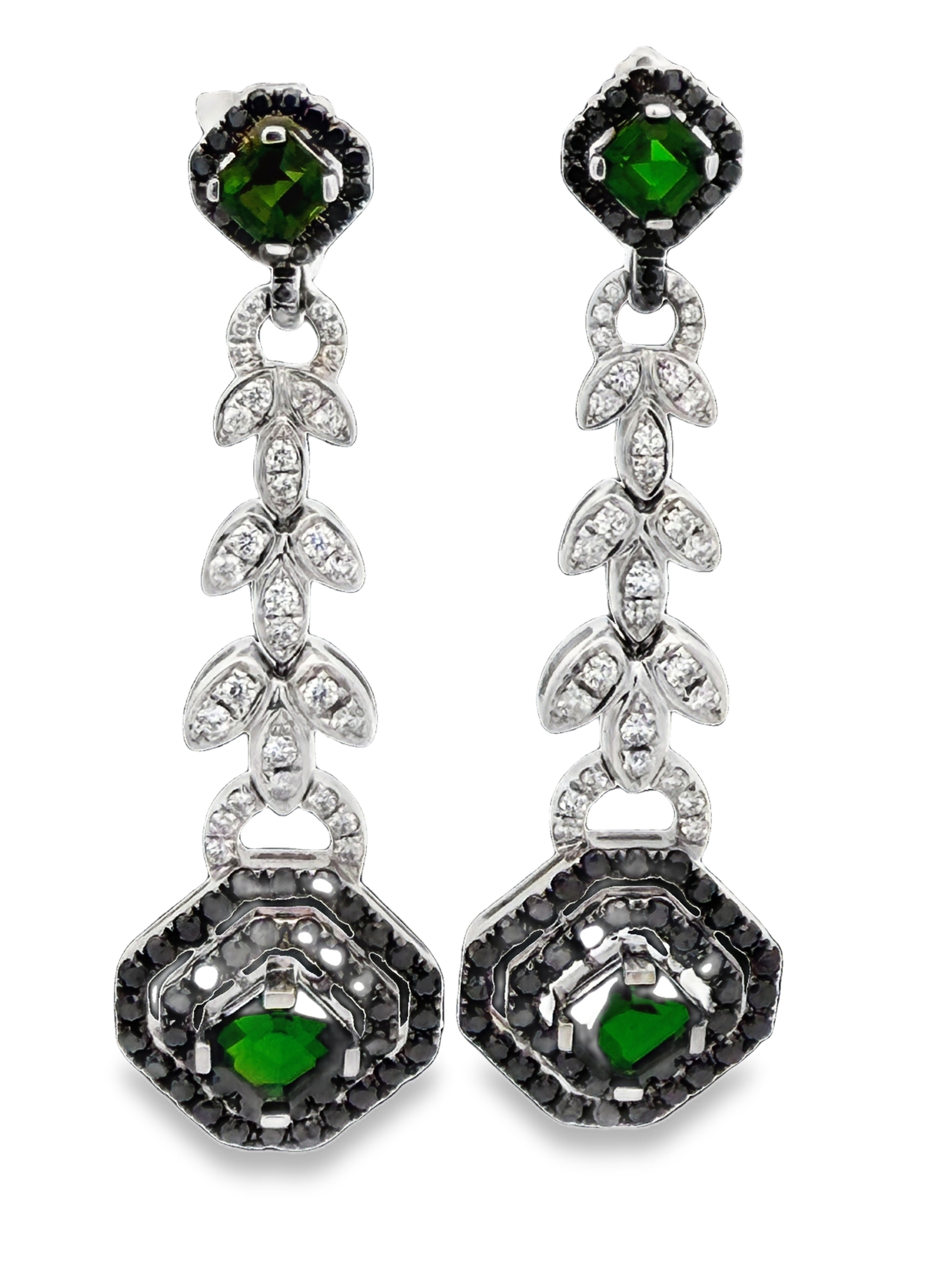Tsavorite and Diamond Earrings