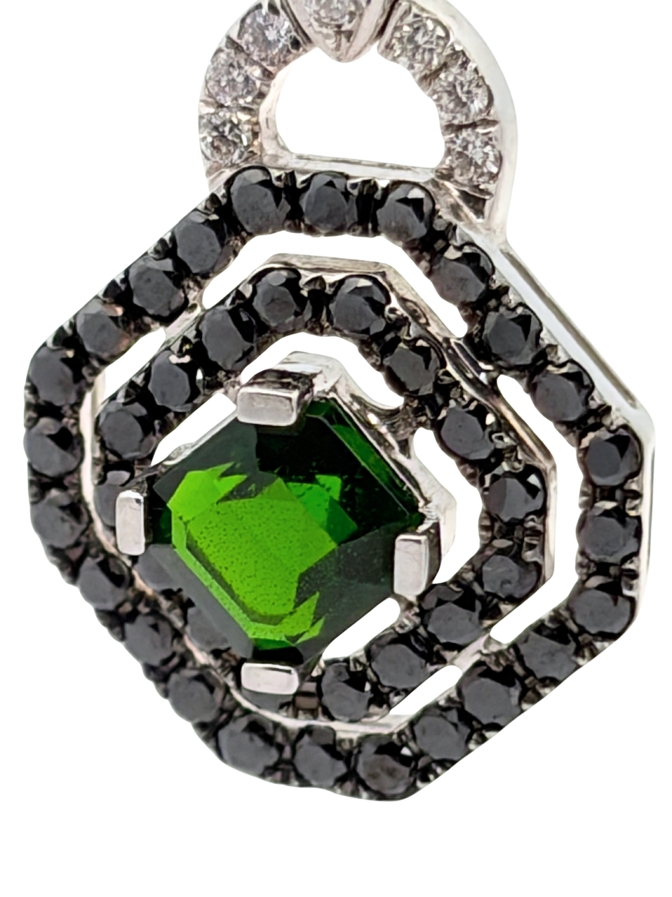 Tsavorite and Diamond Earrings