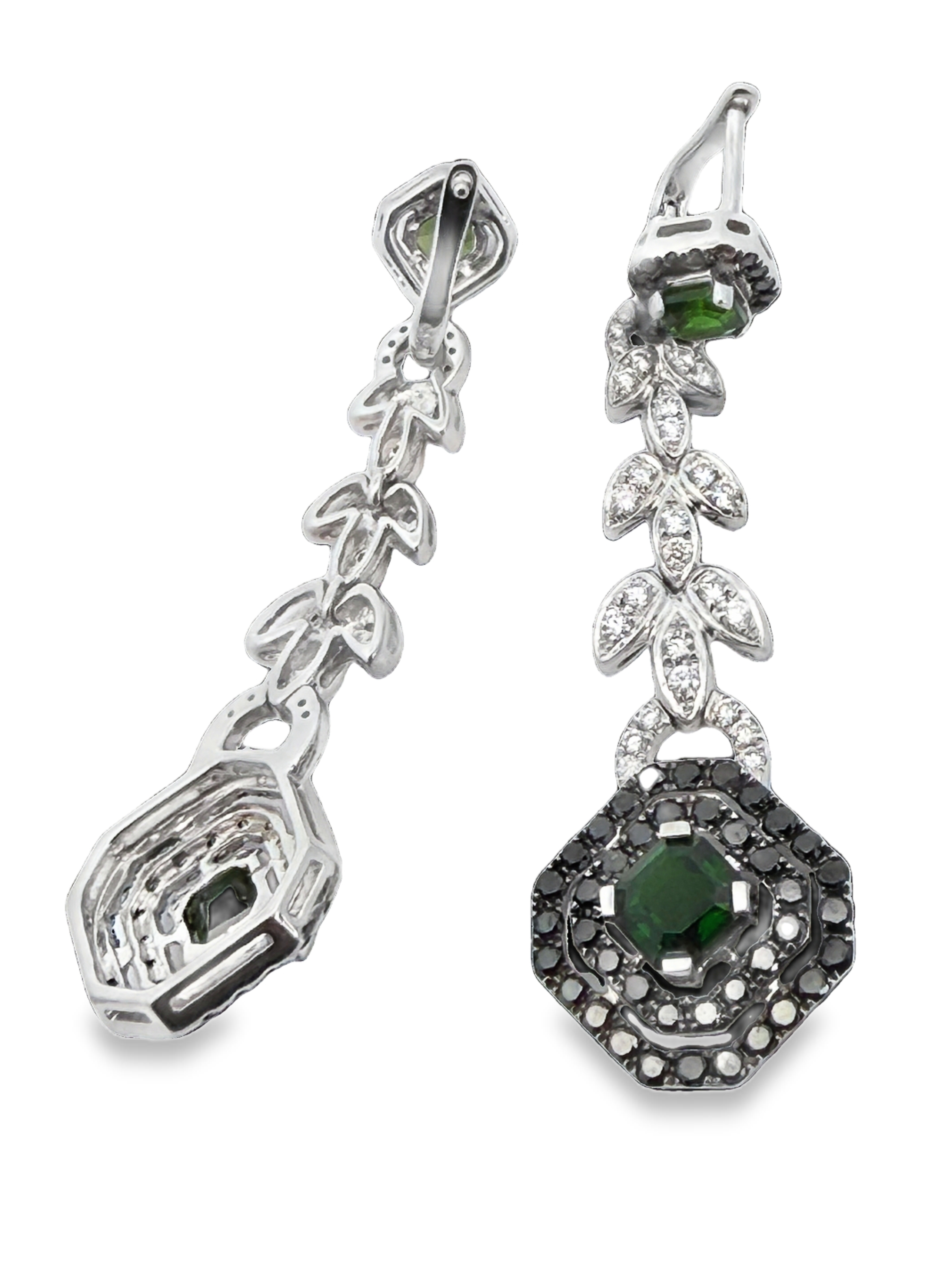 Tsavorite and Diamond Earrings