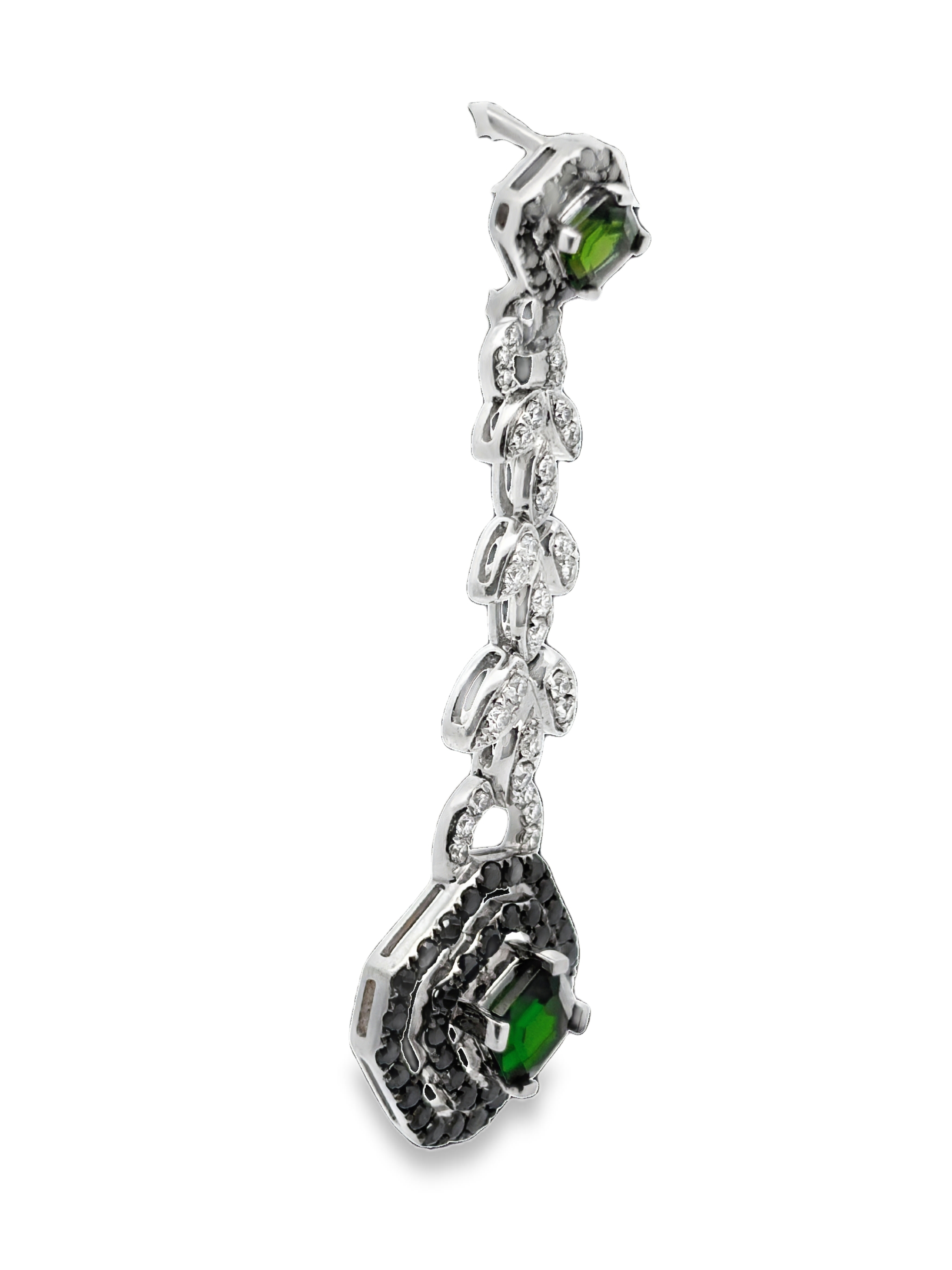 Tsavorite and Diamond Earrings