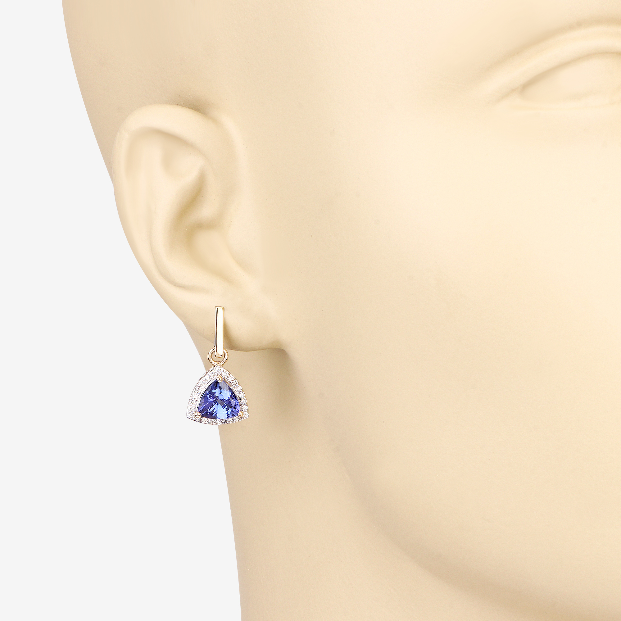 3.48 CT Tanzanite and Diamond Earrings