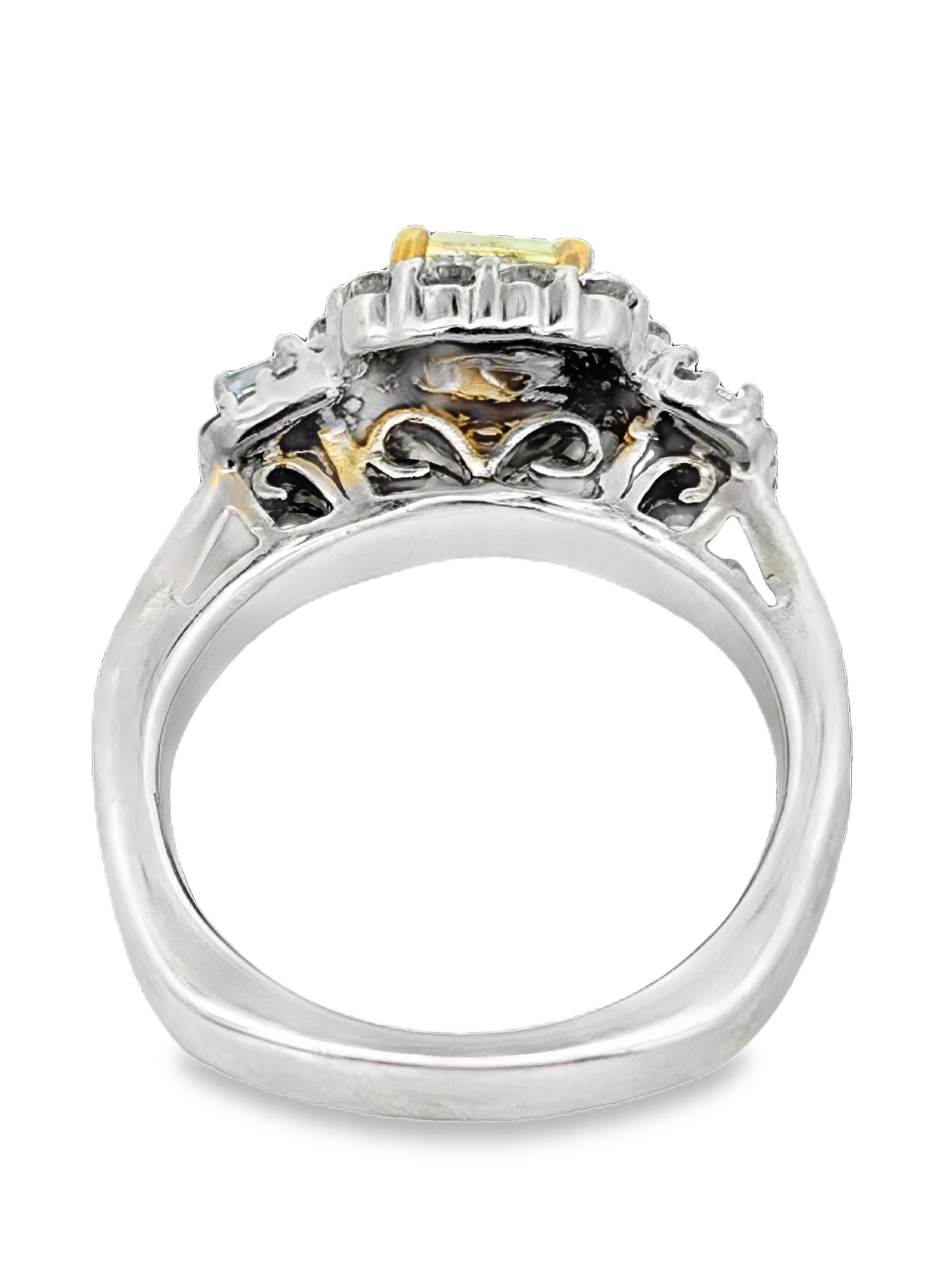 GIA Certified Fancy Yellow Earth Mined Diamond Ring