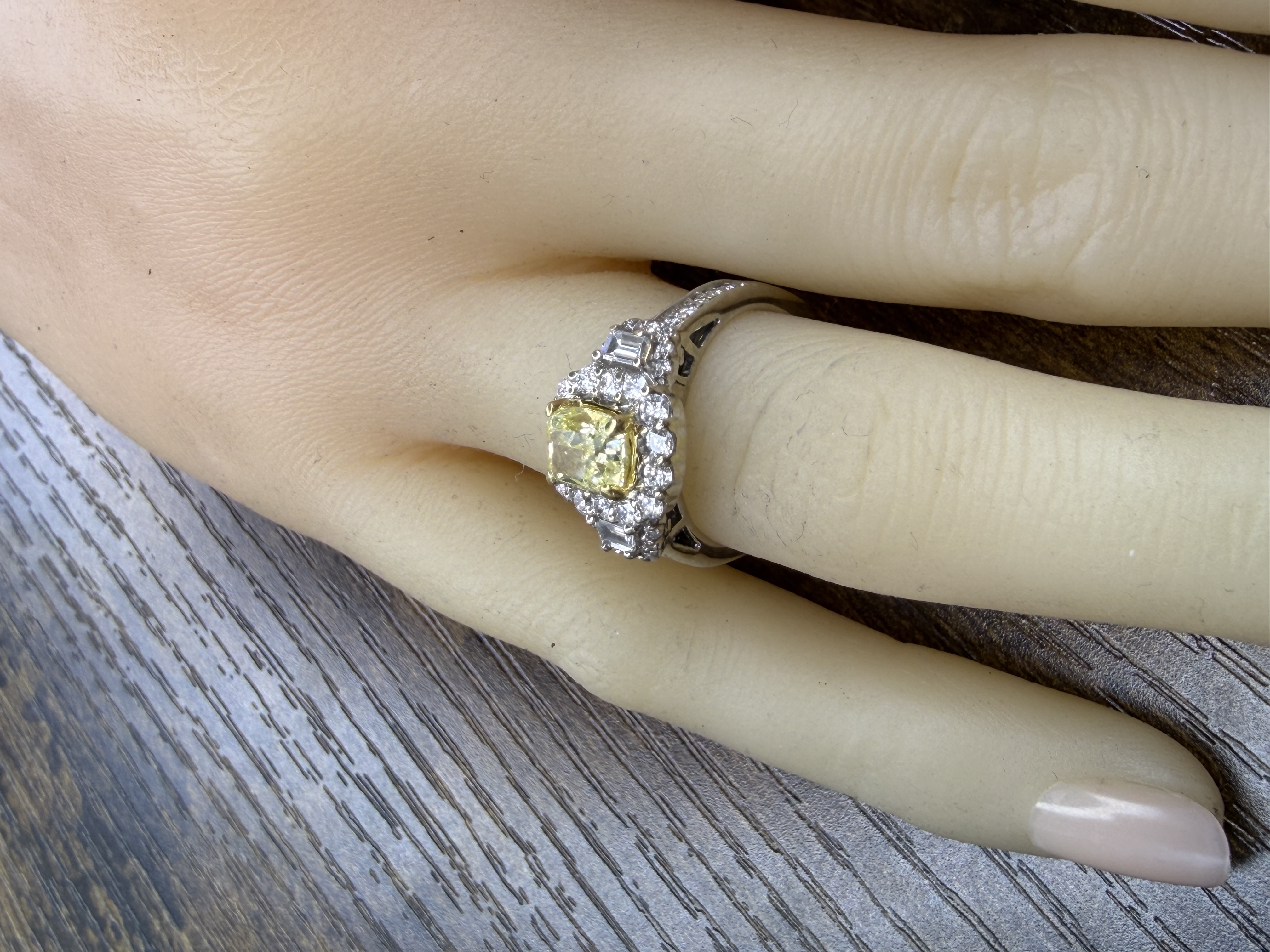 GIA Certified Fancy Yellow Earth Mined Diamond Ring