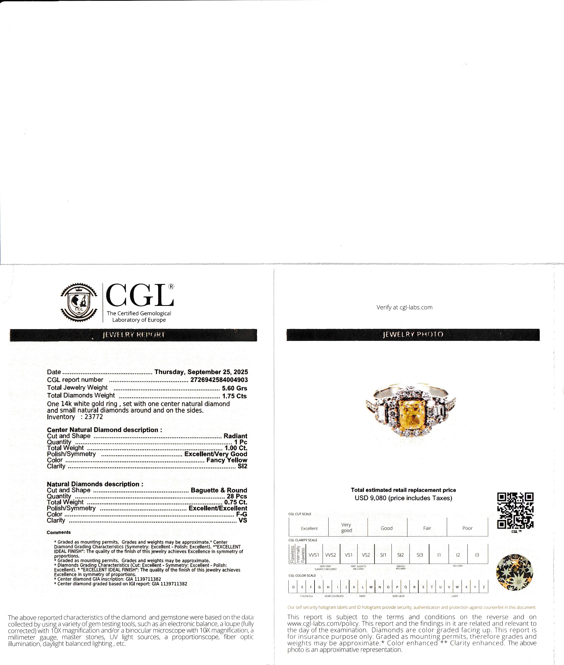 GIA Certified Fancy Yellow Earth Mined Diamond Ring