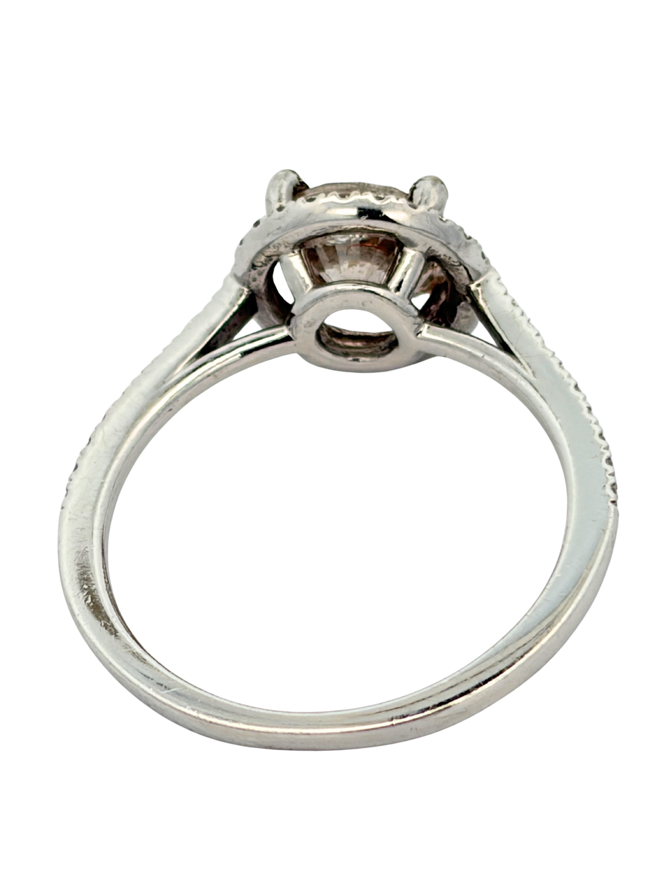 Natural Diamond Halo Engagement Ring