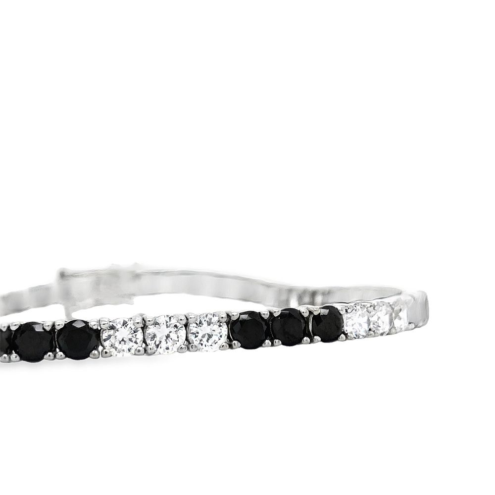 CZ and Black Onyx Tennis Bracelet