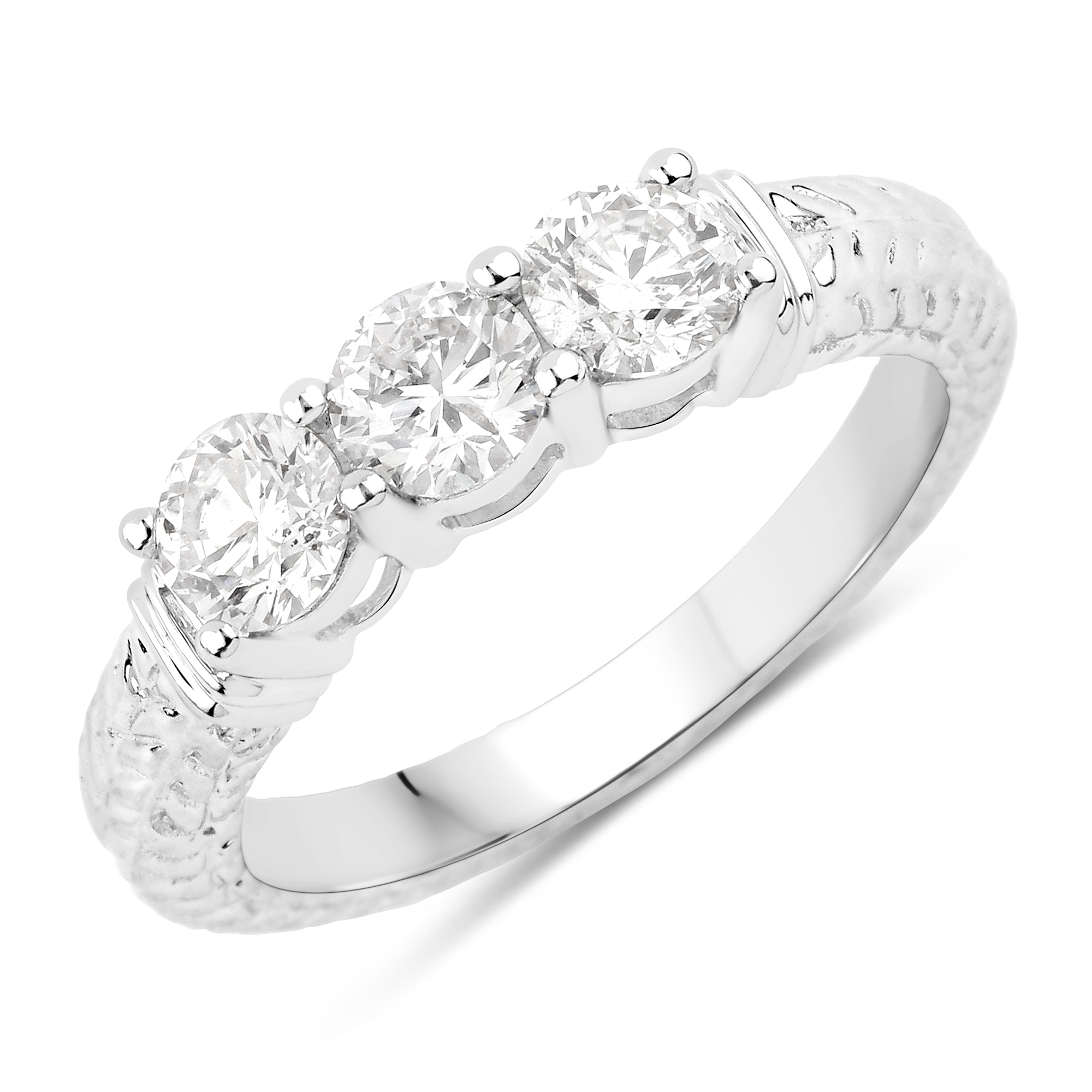 1.00 CT Past Present Future Diamond Ring