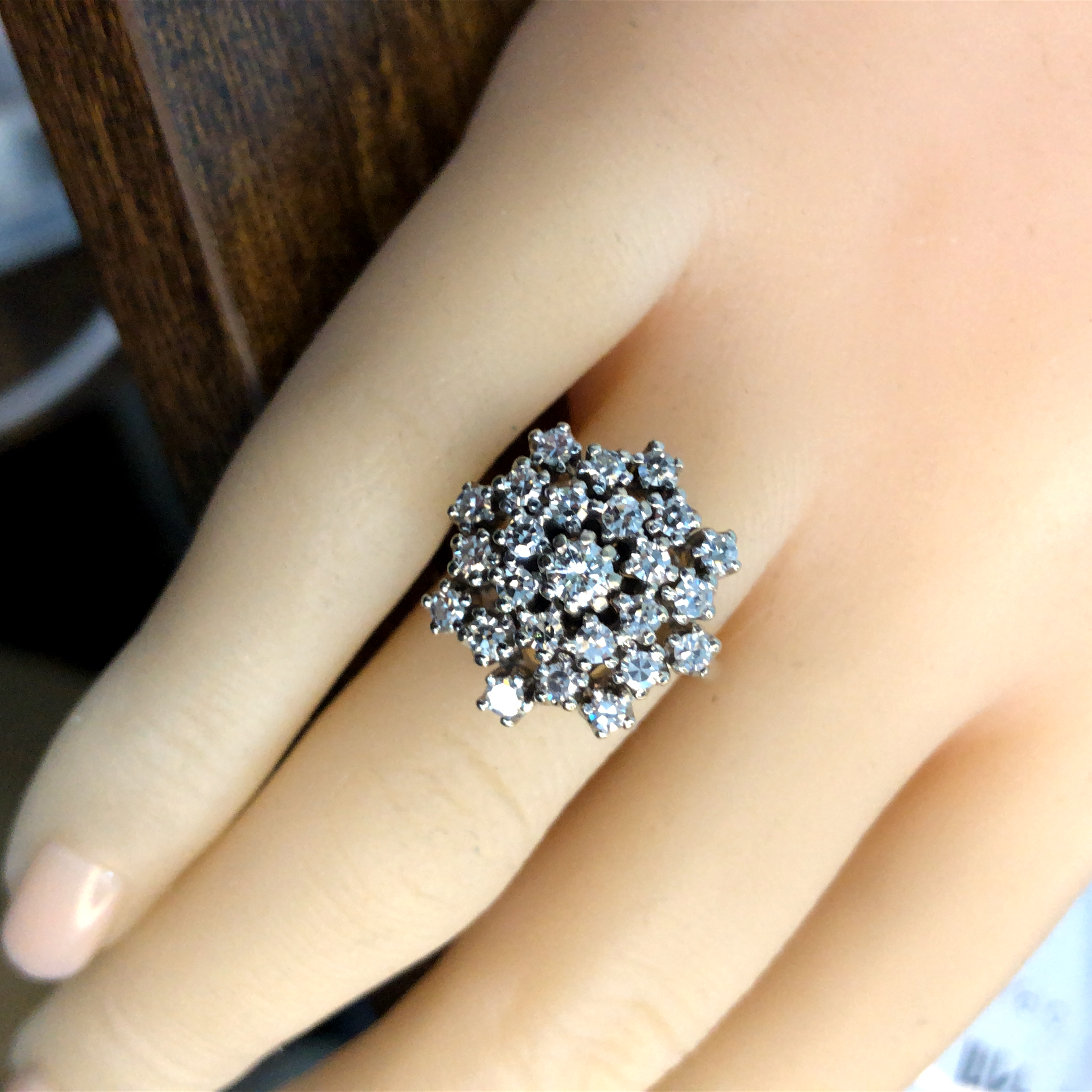 Natural Diamond Cocktail Ring