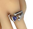 Unique Tanzanite and Diamond Ring. S/14.8-MASS 
An artfully designed and captivating bypass ring Image - 3