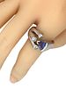 Unique Tanzanite and Diamond Ring. S/14.8-MASS 
An artfully designed and captivating bypass ring Image - 4