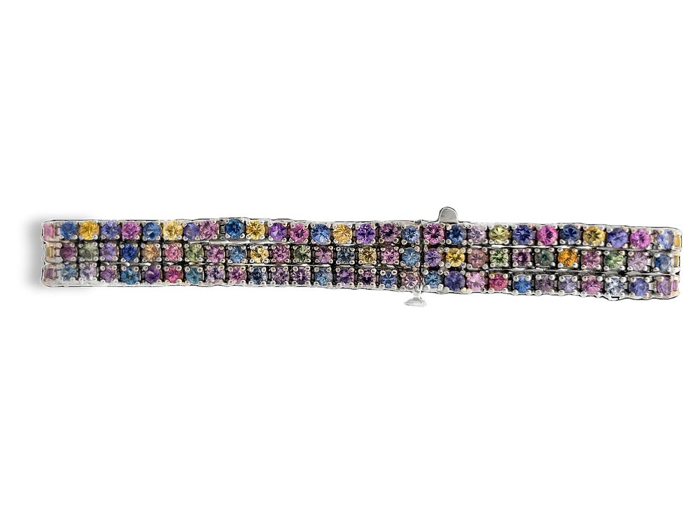 Multicolor Sapphire Tennis Bracelet