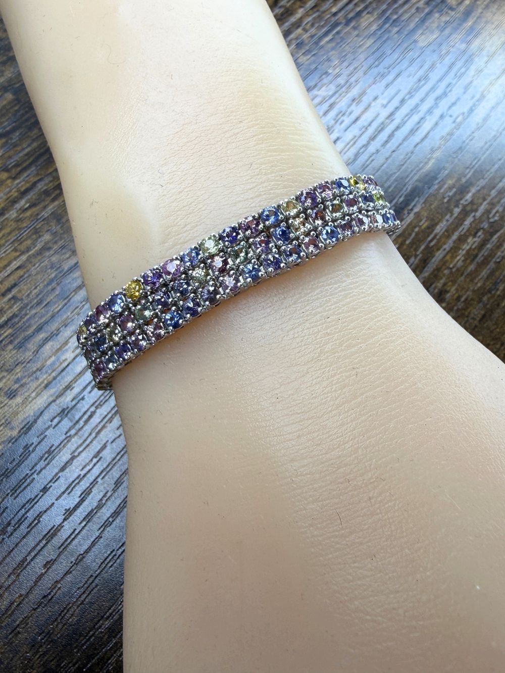 Multicolor Sapphire Tennis Bracelet