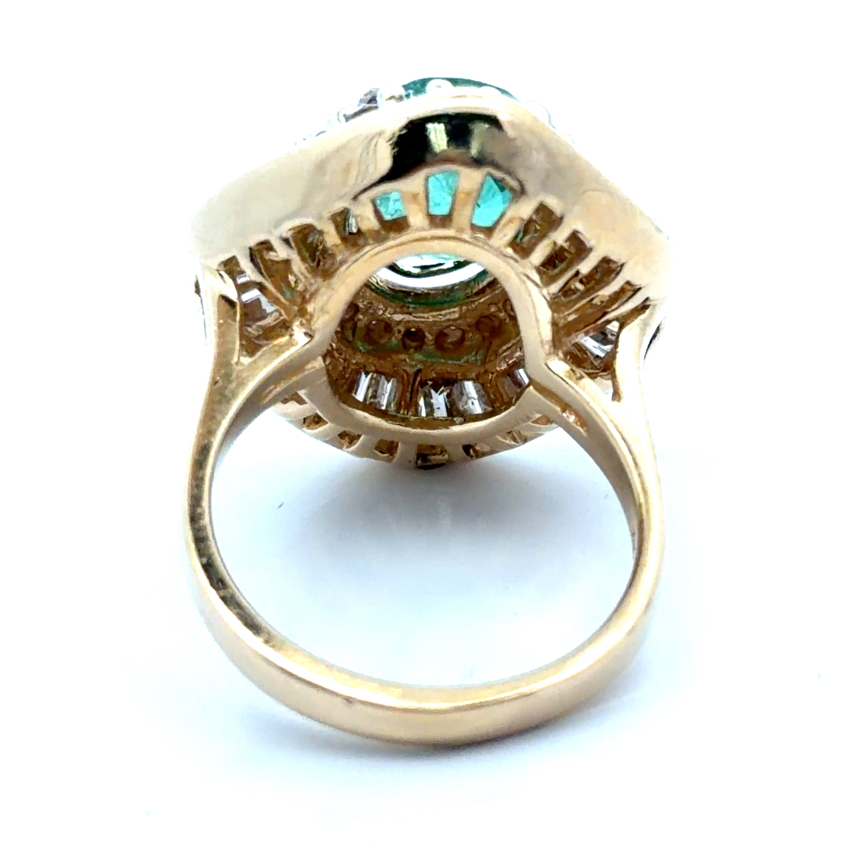 Natural Emerald and Diamond Ring