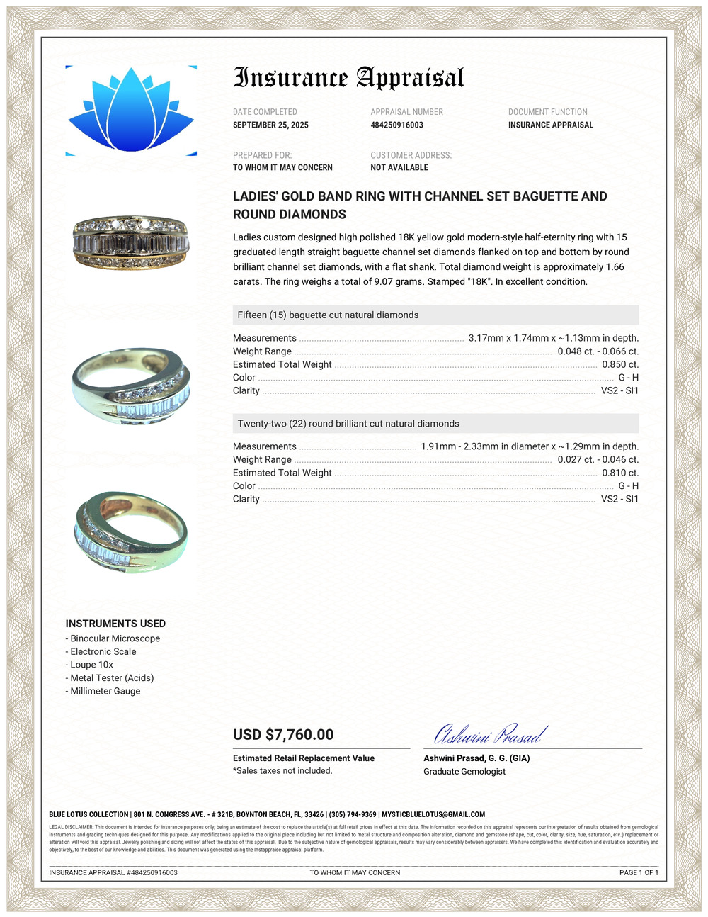 18K Diamond Band Ring