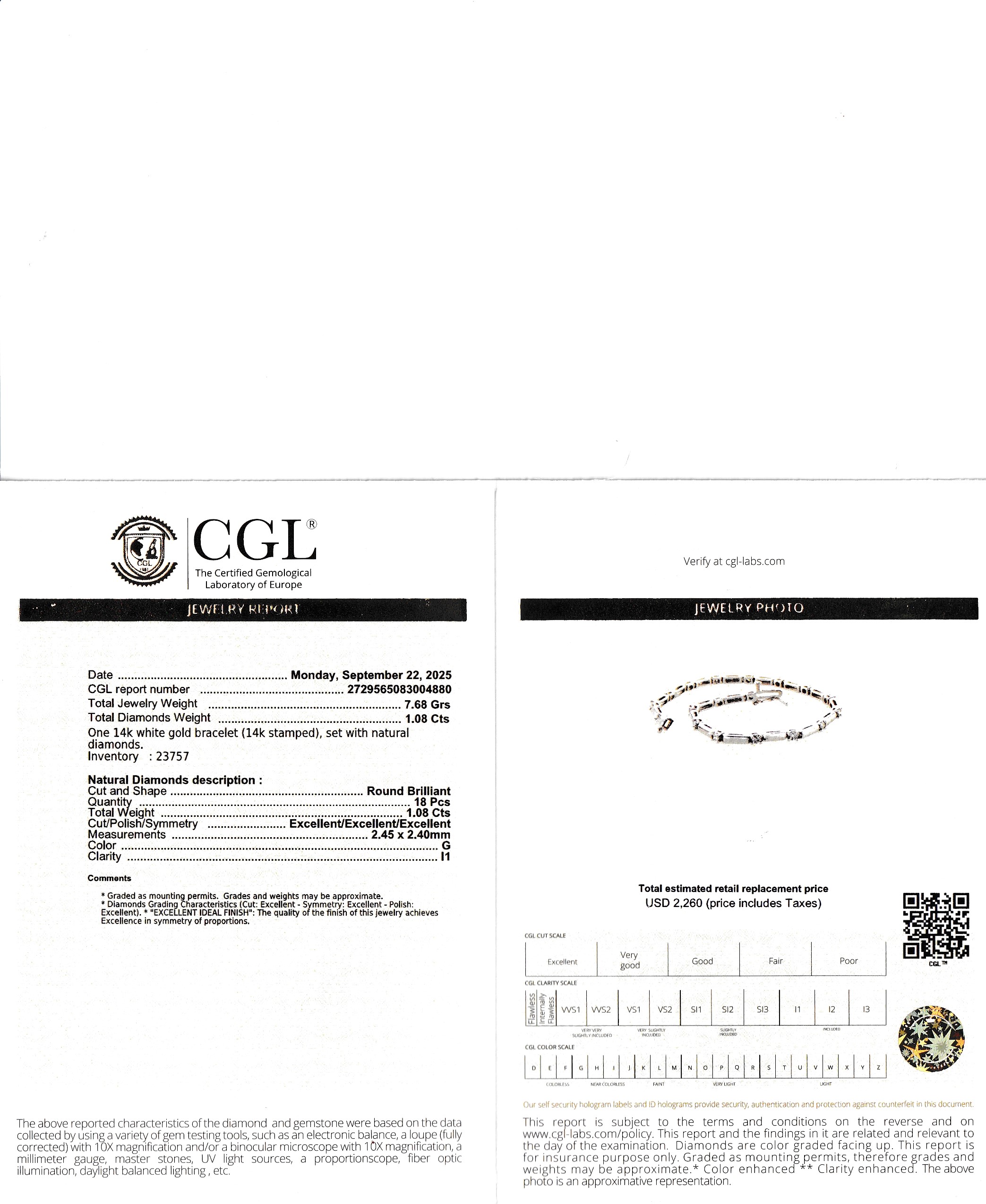 14K Diamond Bracelet