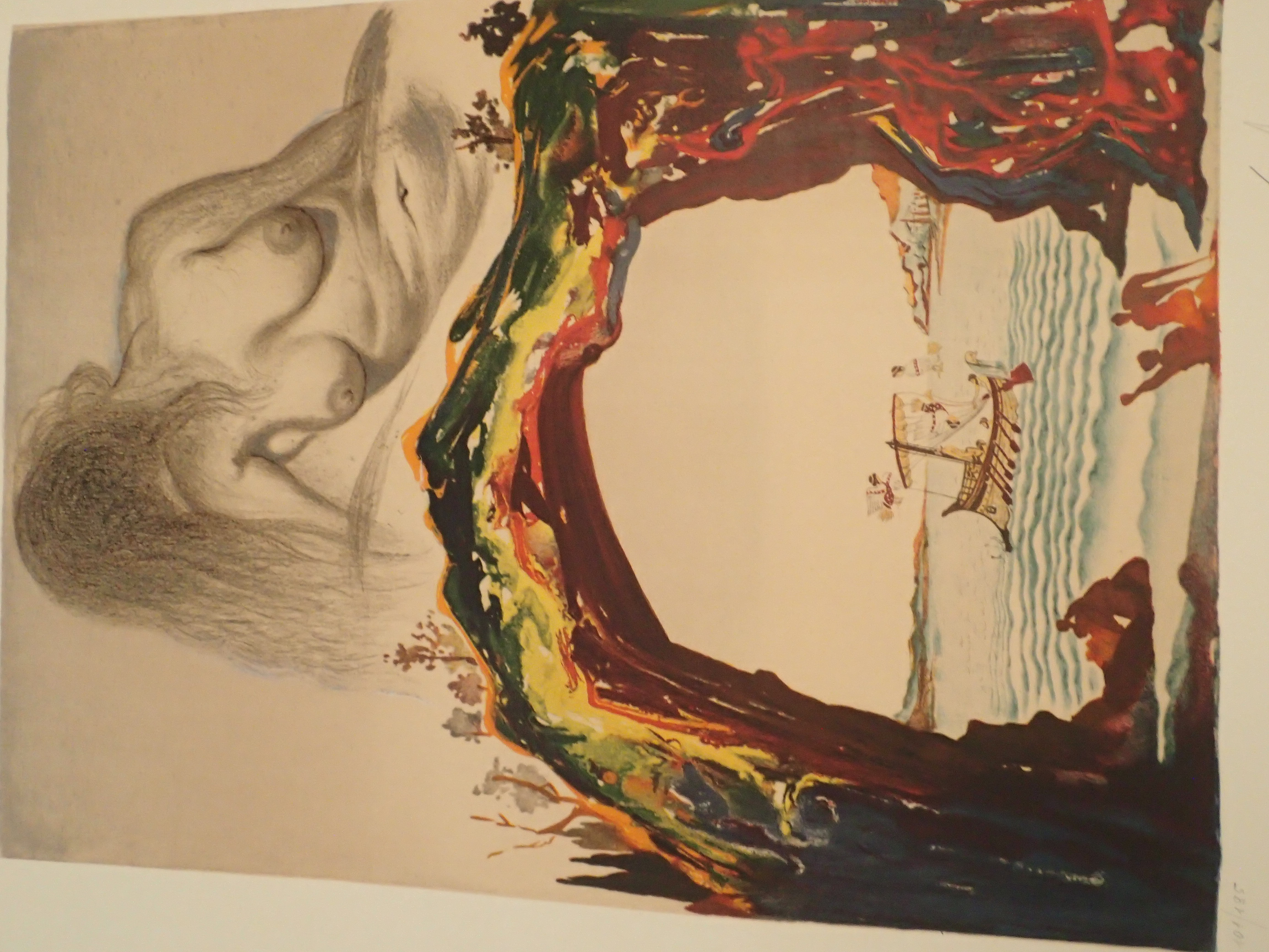 Salvador Dali Litho + Mixed Media Hand Signed