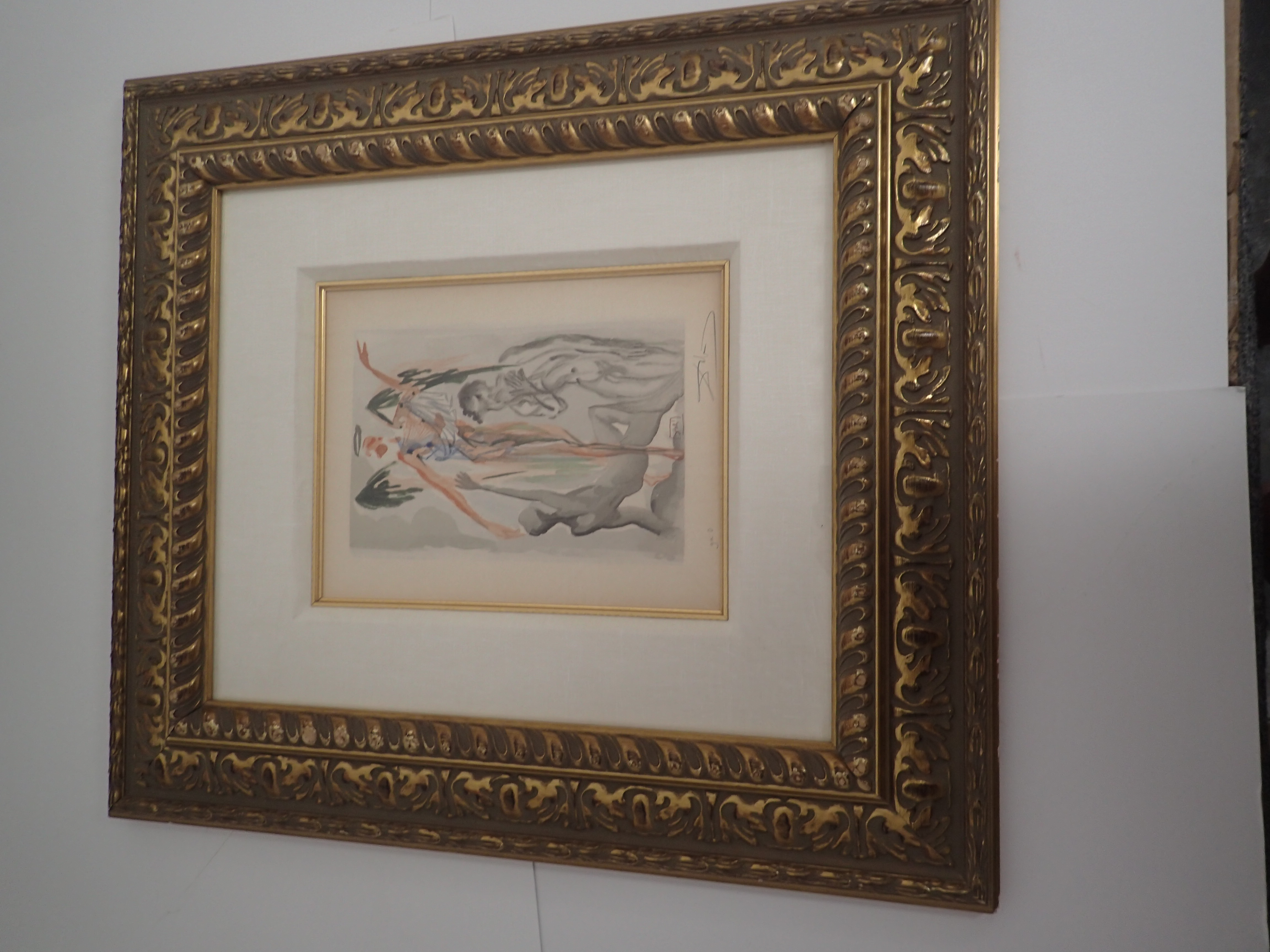 Salvador Dali Woodcut Hand Signed