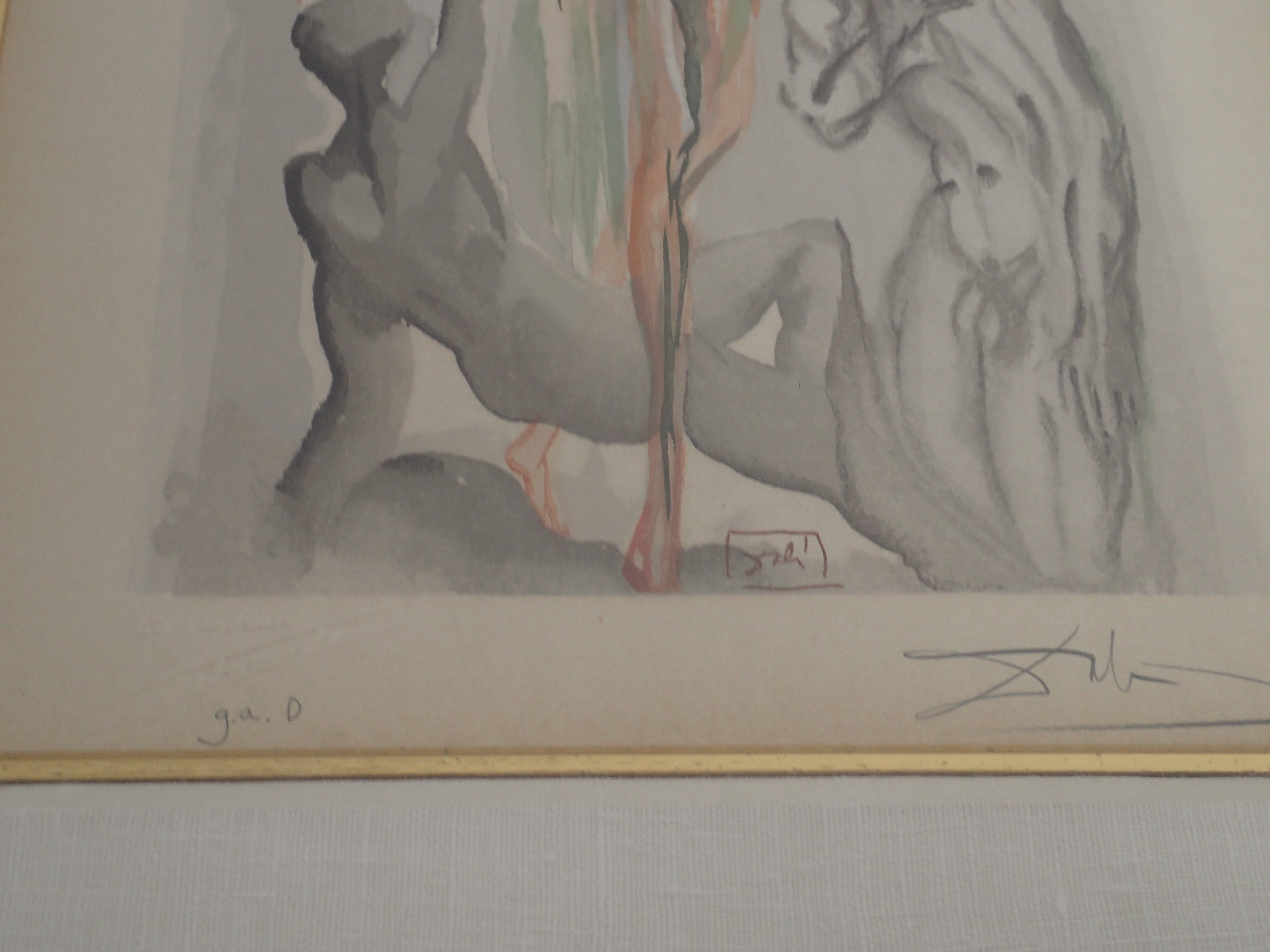 Salvador Dali Woodcut Hand Signed