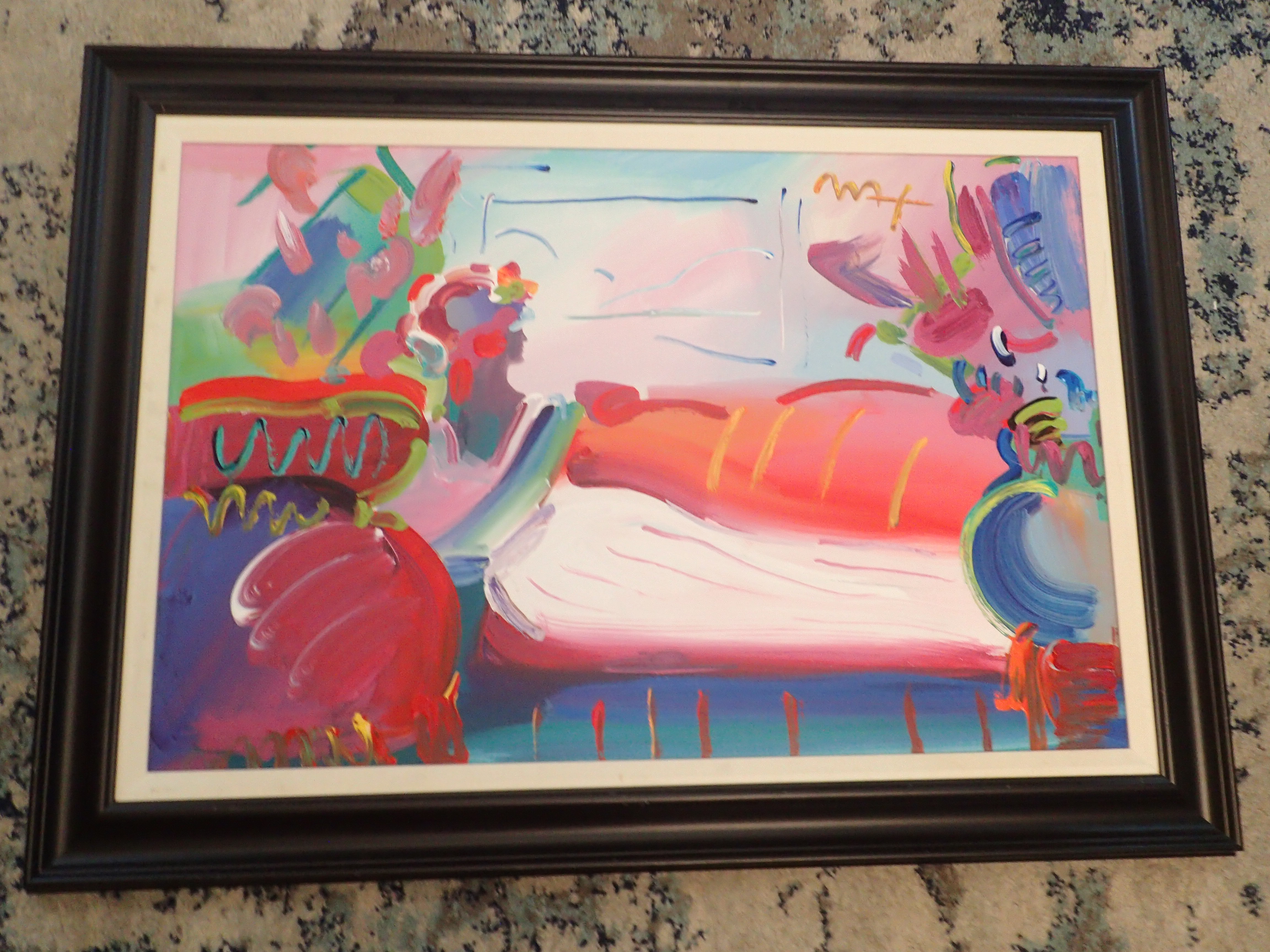 Peter Max Acrylic on Paper Signed
