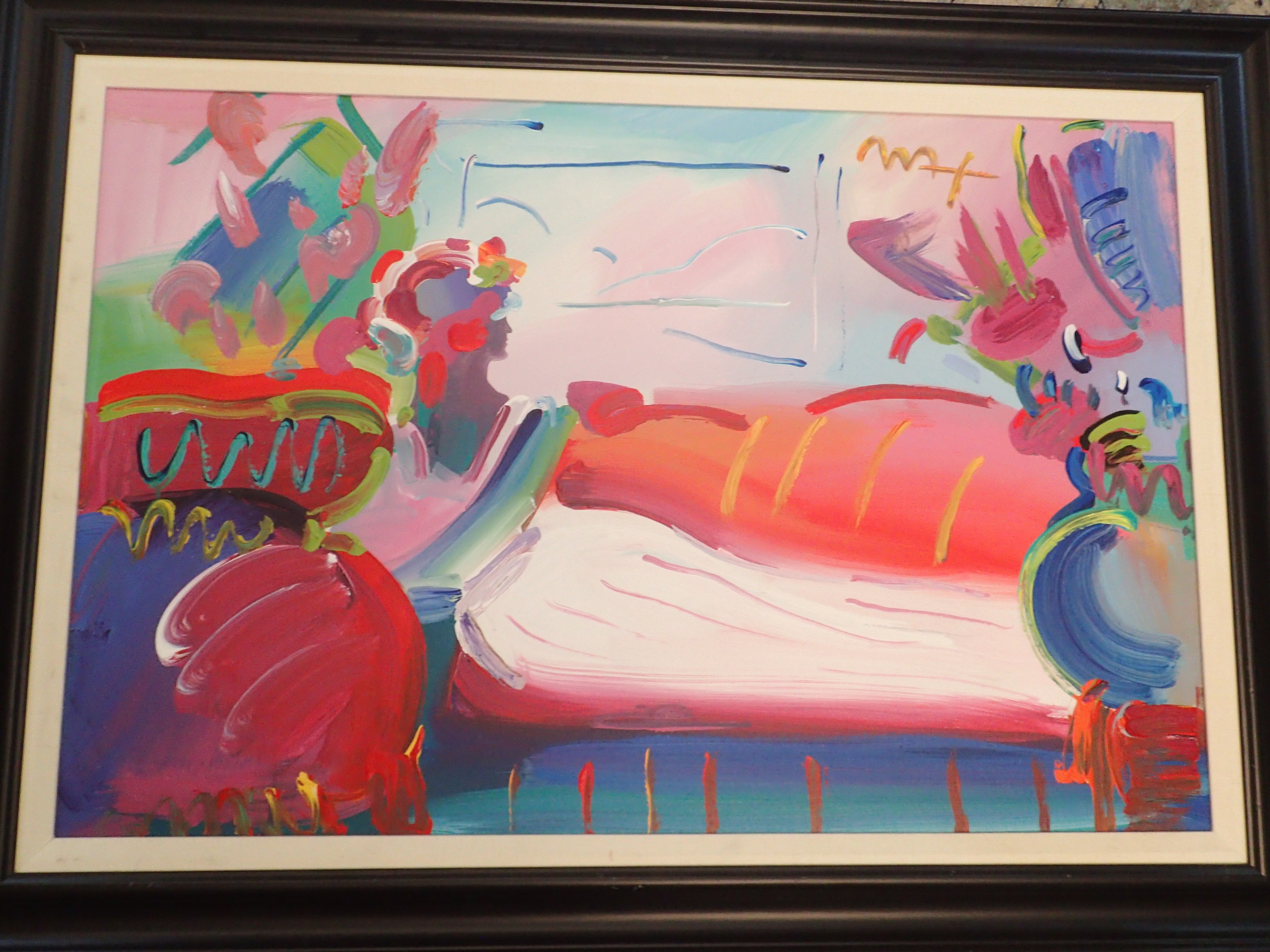 Peter Max Acrylic on Paper Signed