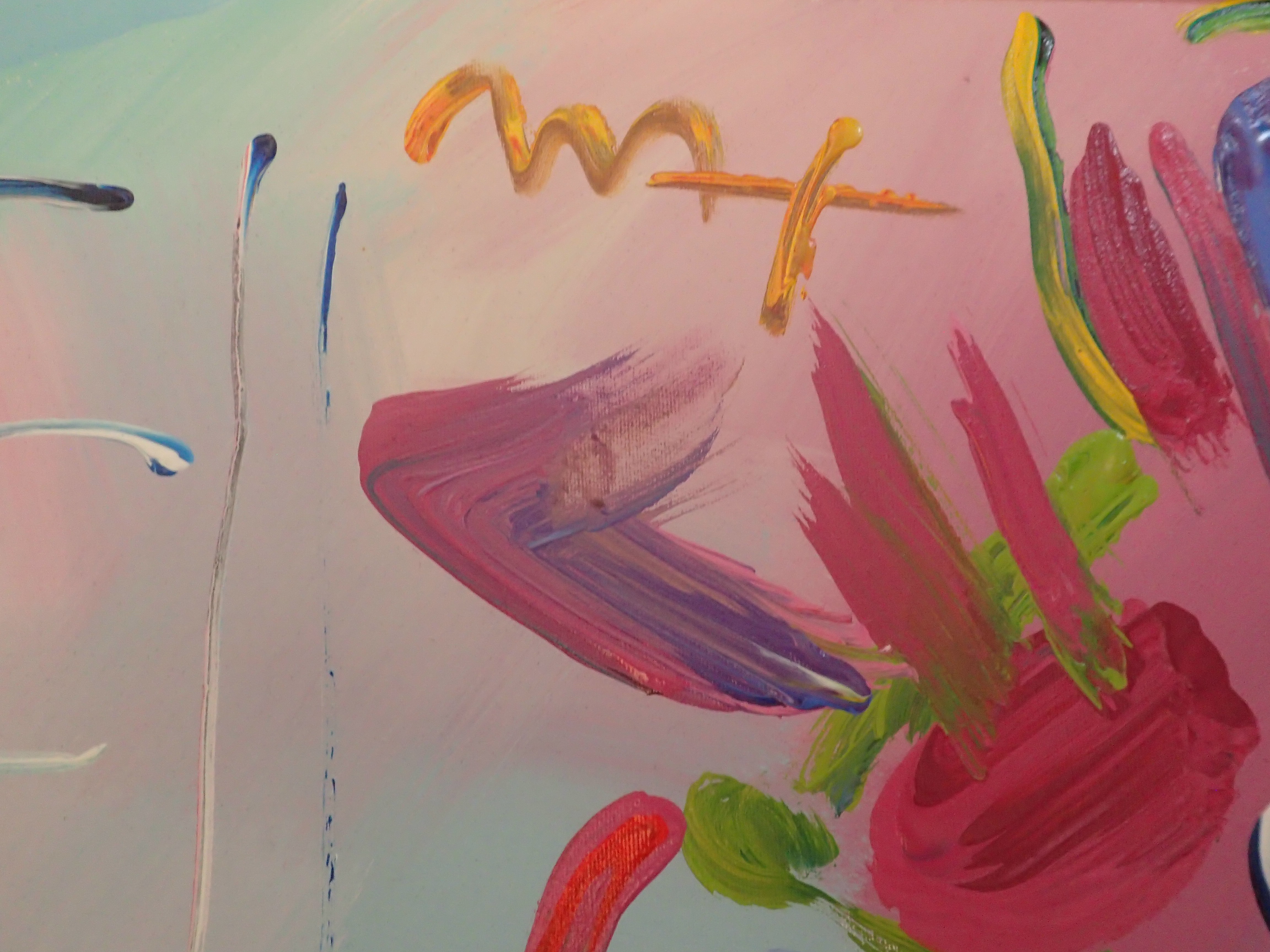 Peter Max Acrylic on Paper Signed