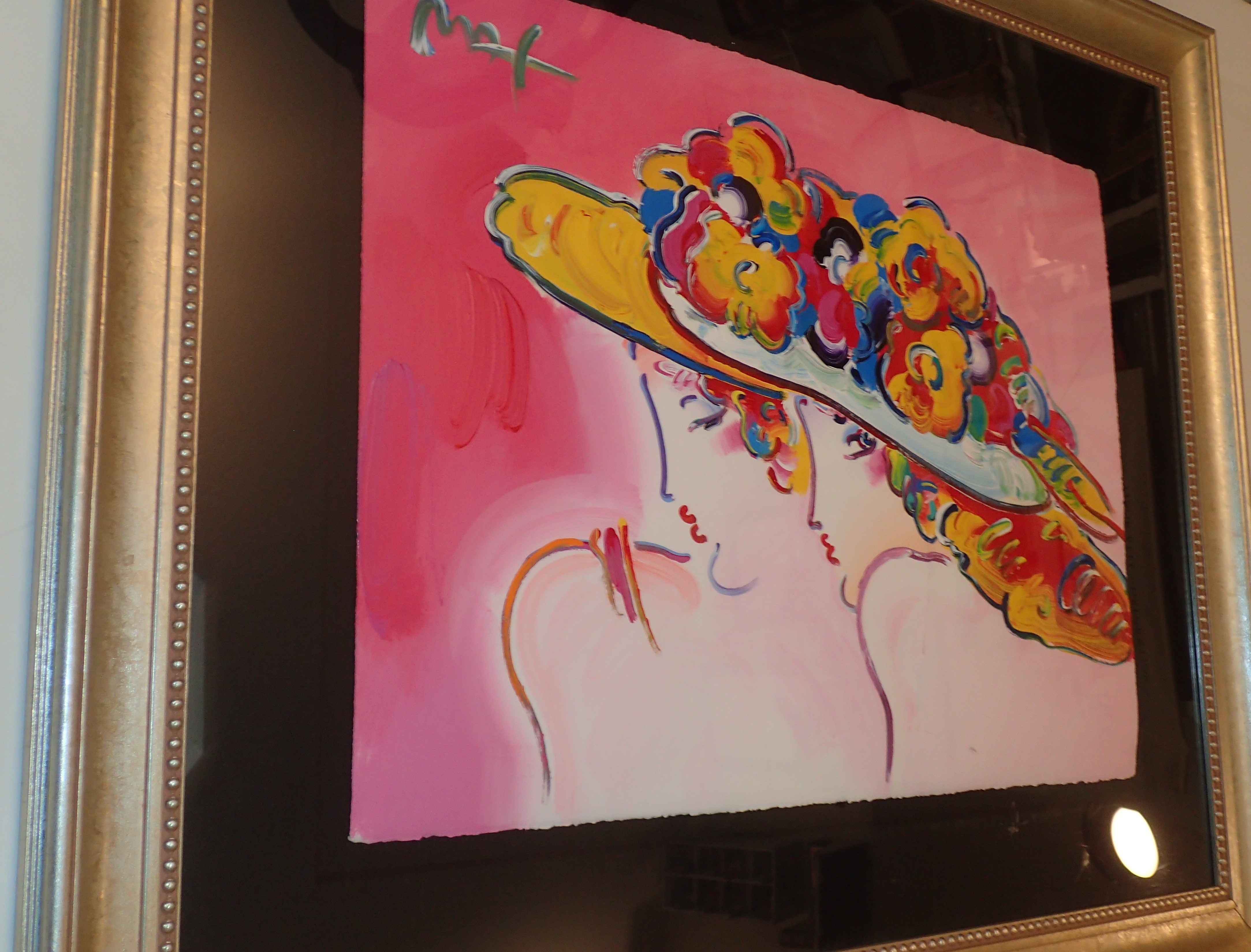 Peter Max Original Unique Acrylic on Paper Signed
