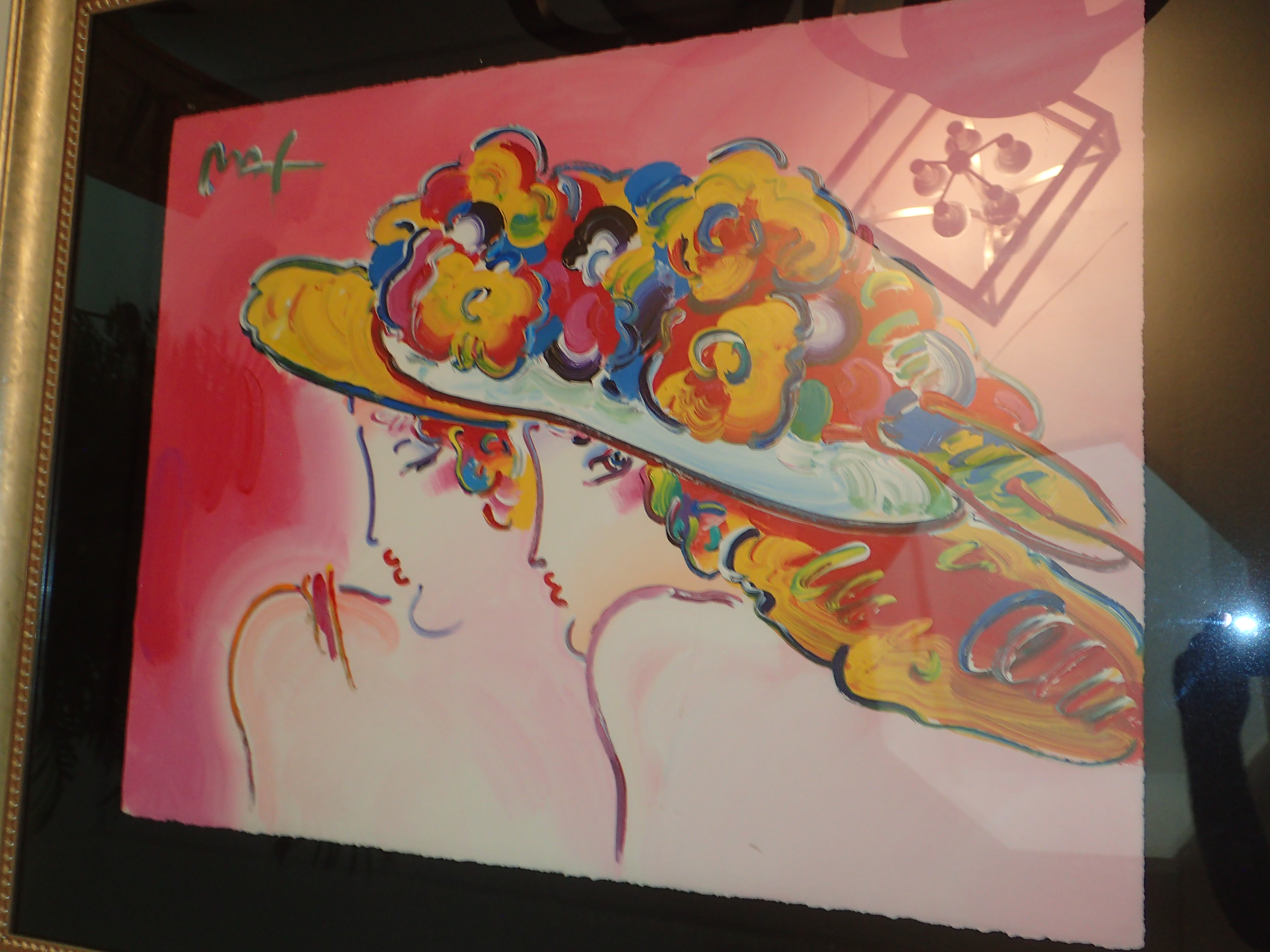 Peter Max Original Unique Acrylic on Paper Signed
