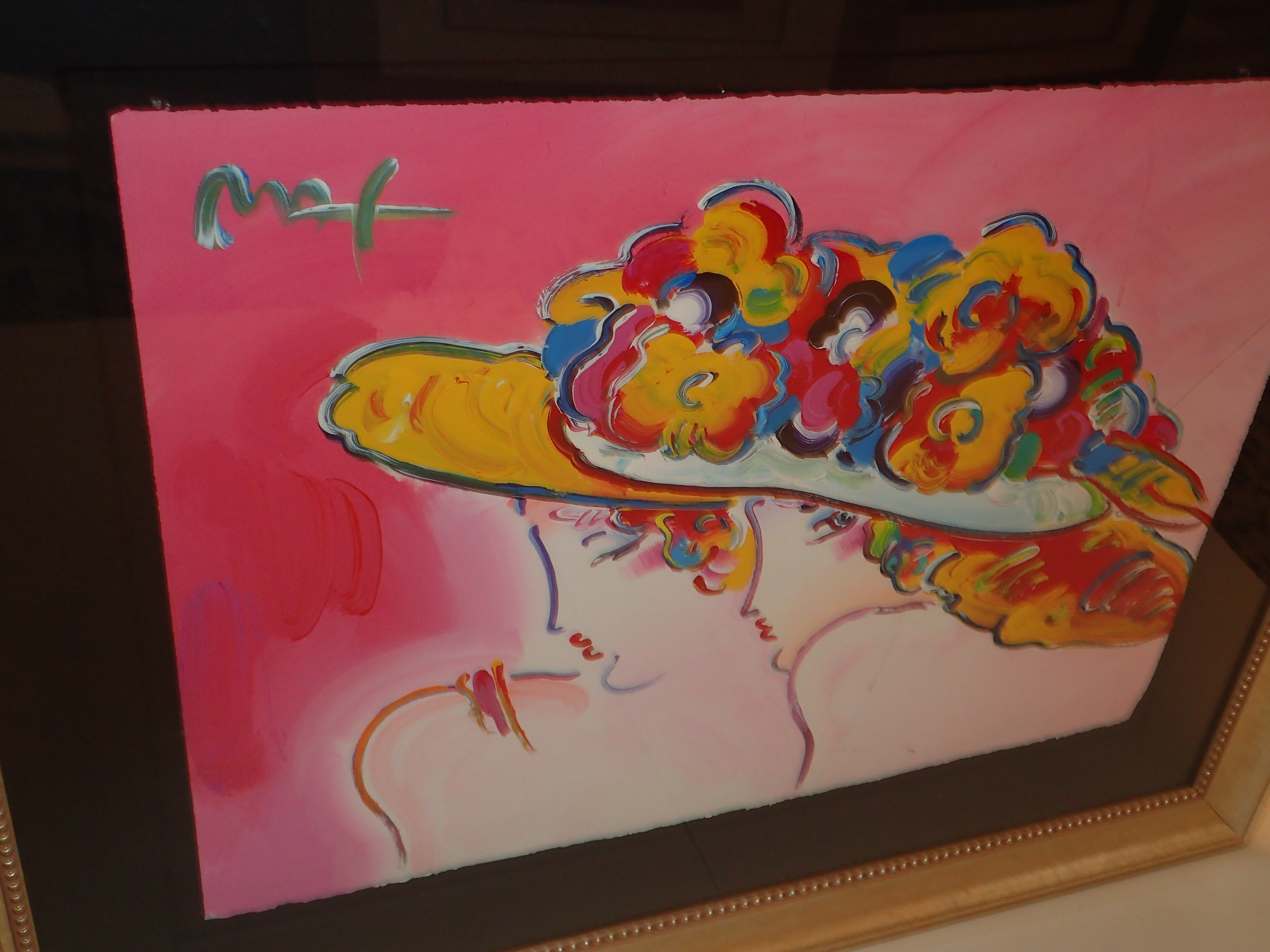 Peter Max Original Unique Acrylic on Paper Signed