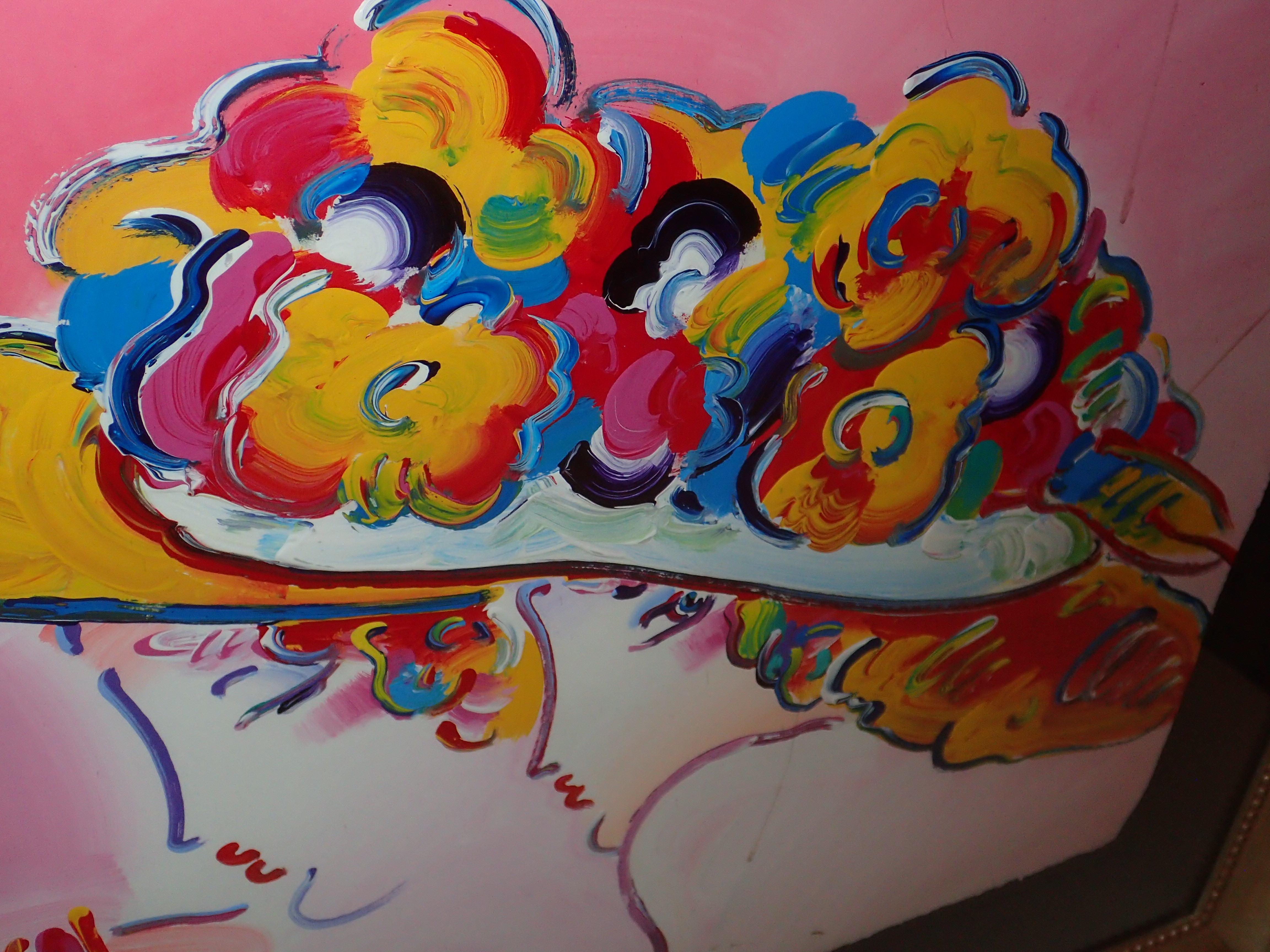 Peter Max Original Unique Acrylic on Paper Signed