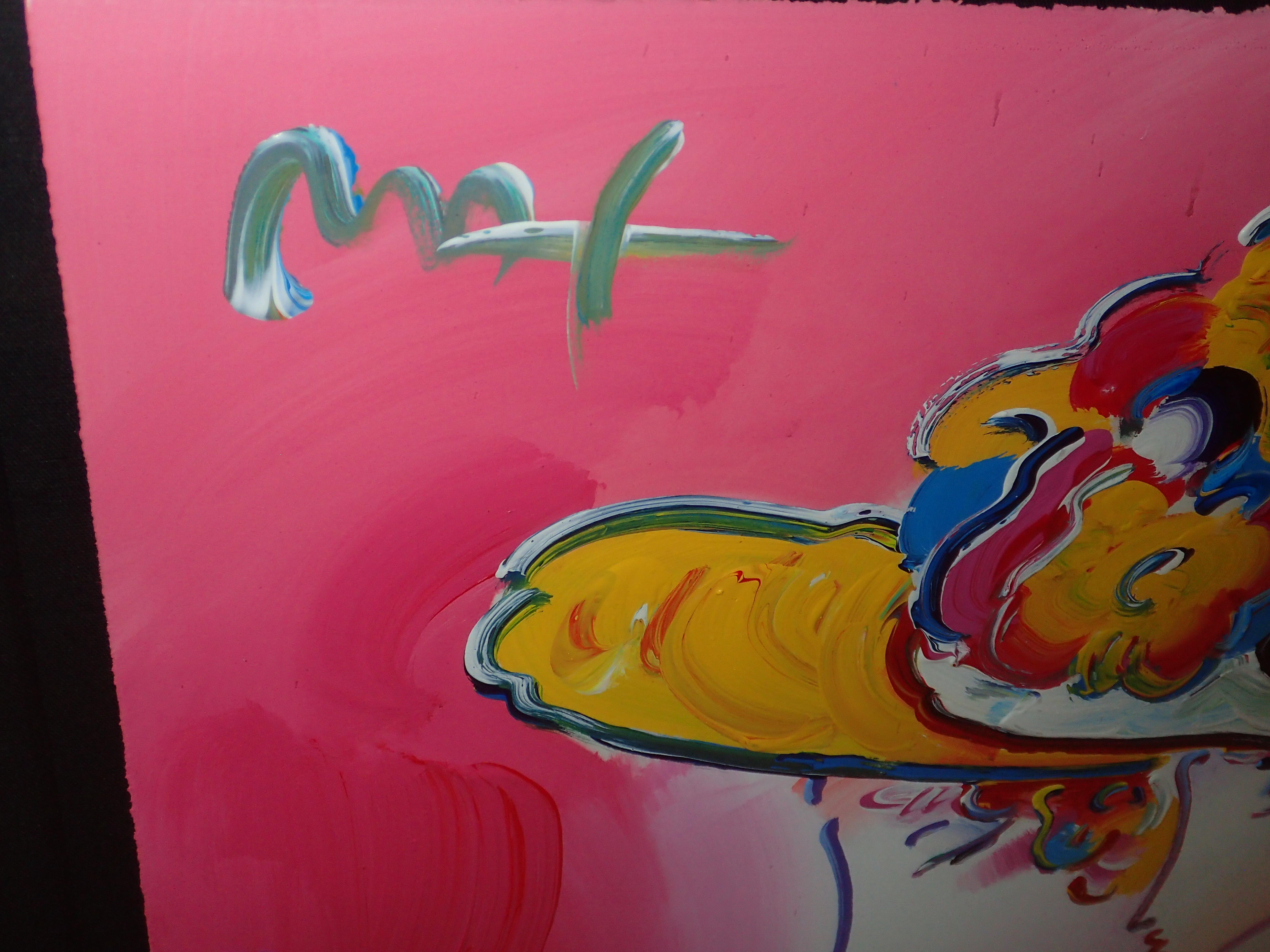 Peter Max Original Unique Acrylic on Paper Signed