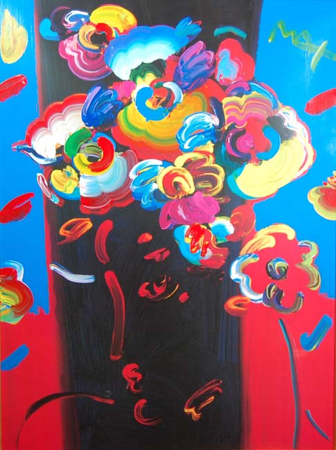 Peter Max Unique Mixed Media Signed