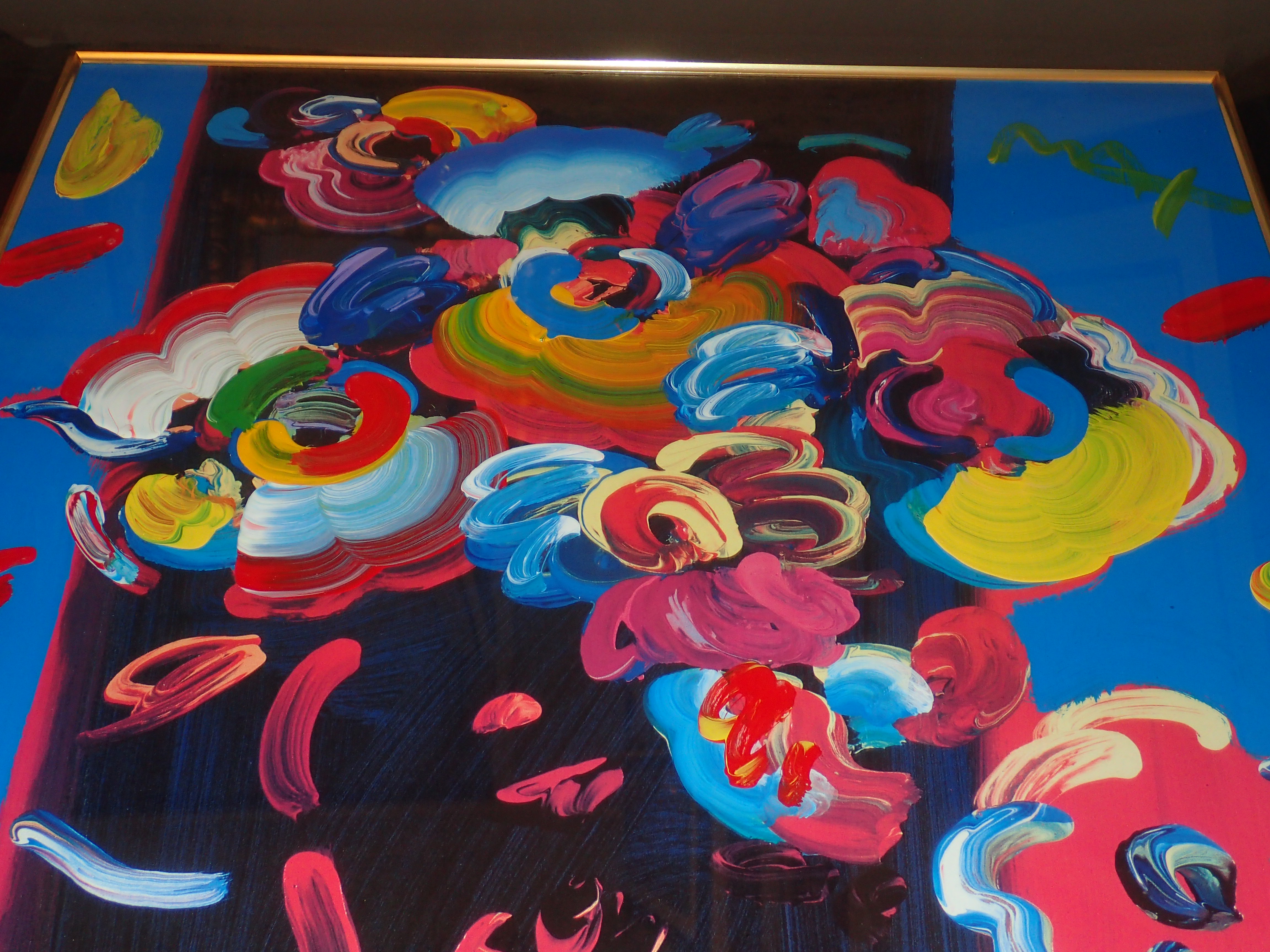 Peter Max Unique Mixed Media Signed
