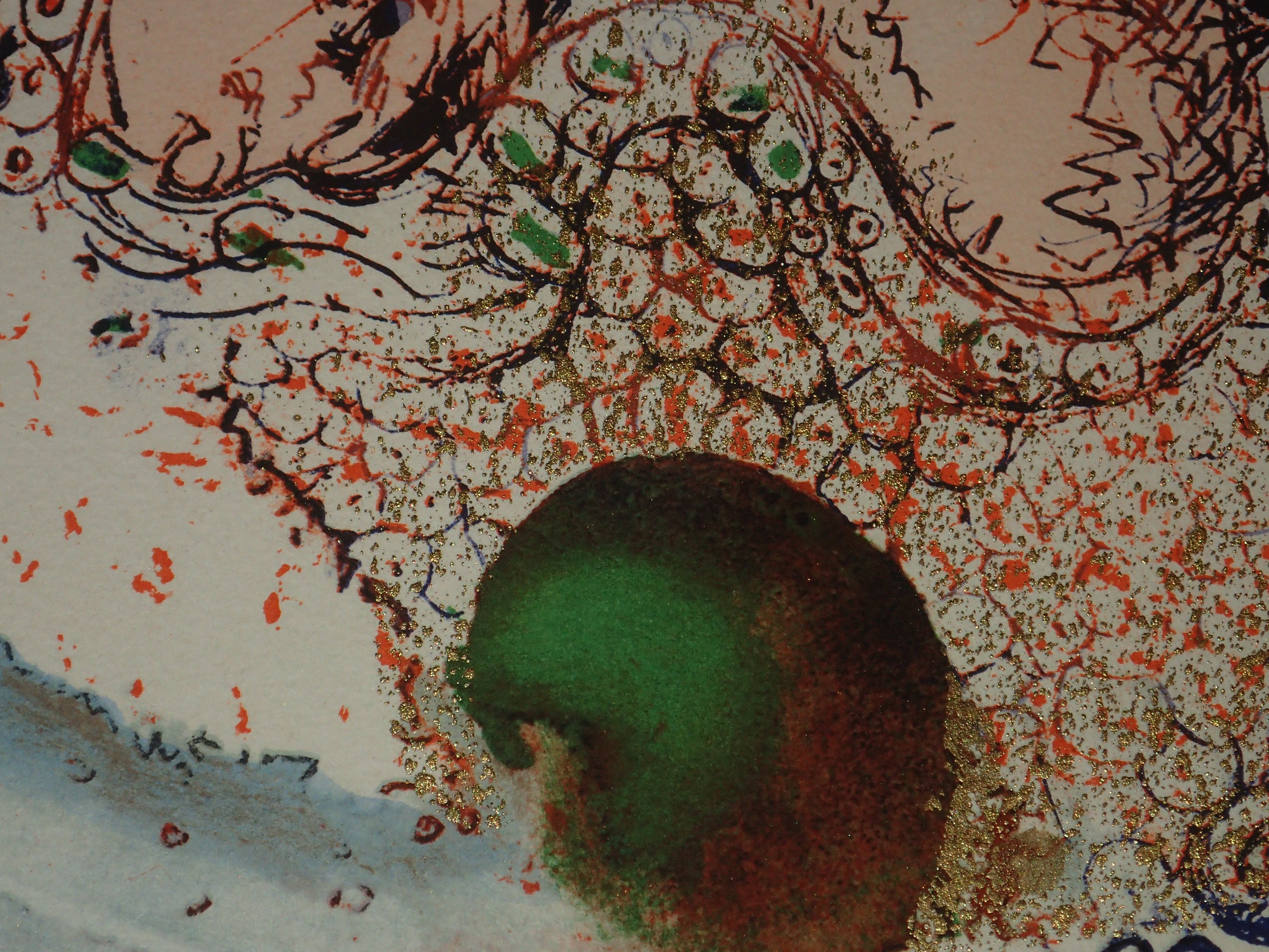 Salvador Dali Lithograph Mixed Media Hand Signed