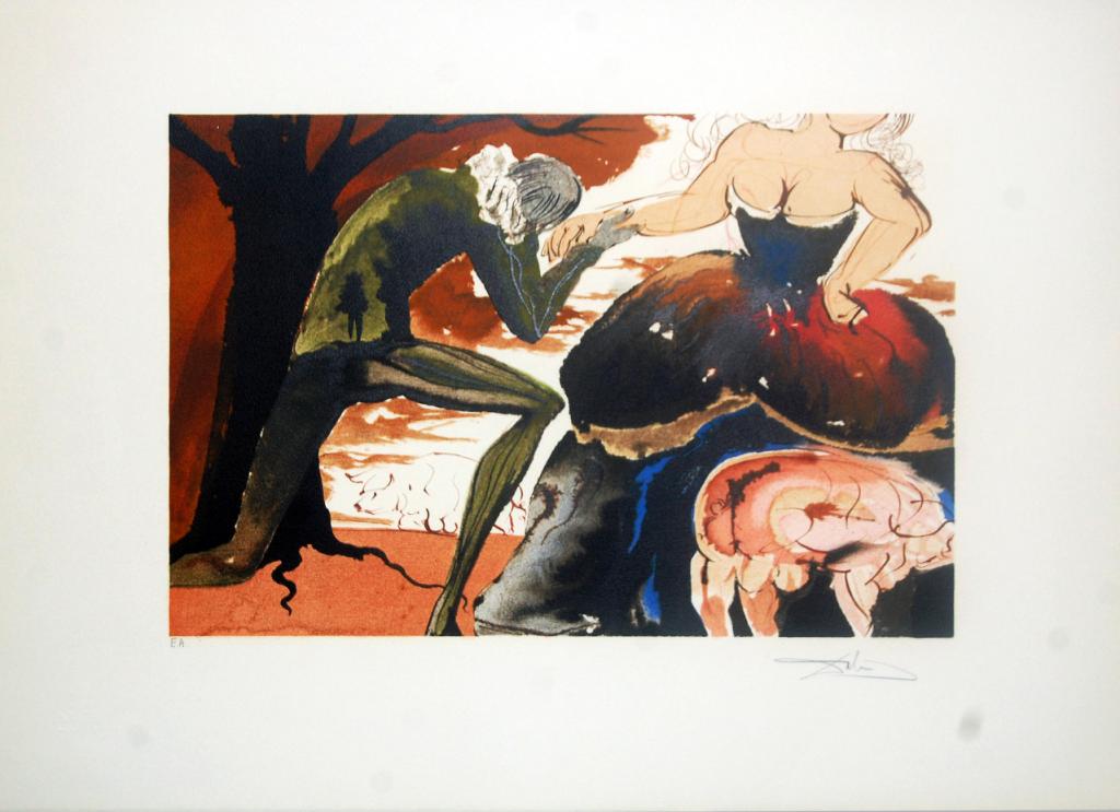 Salvador Dali Lithograph Hand Signed Dated 1971