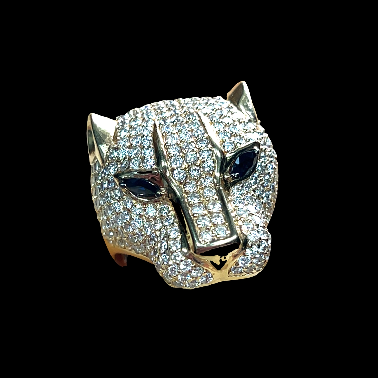 EFFY Signature Panther Natural Diamond & Sapphire Ring