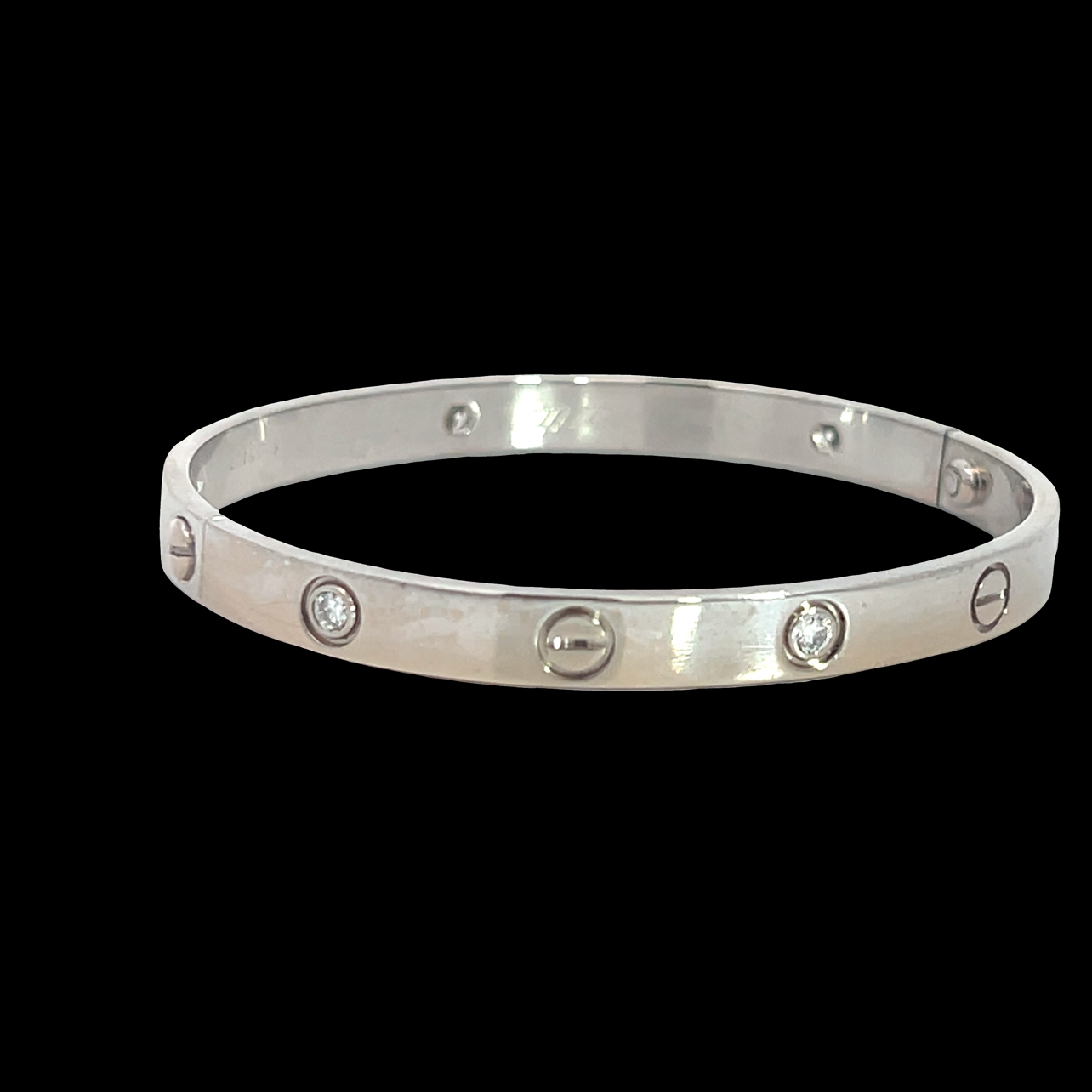 Cartier 18K White Gold & Diamond Love Bracelet (1988)