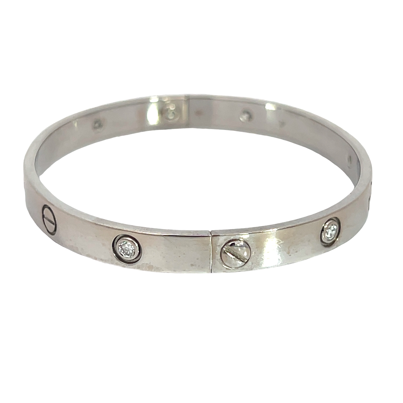 Cartier 18K White Gold & Diamond Love Bracelet (1988)