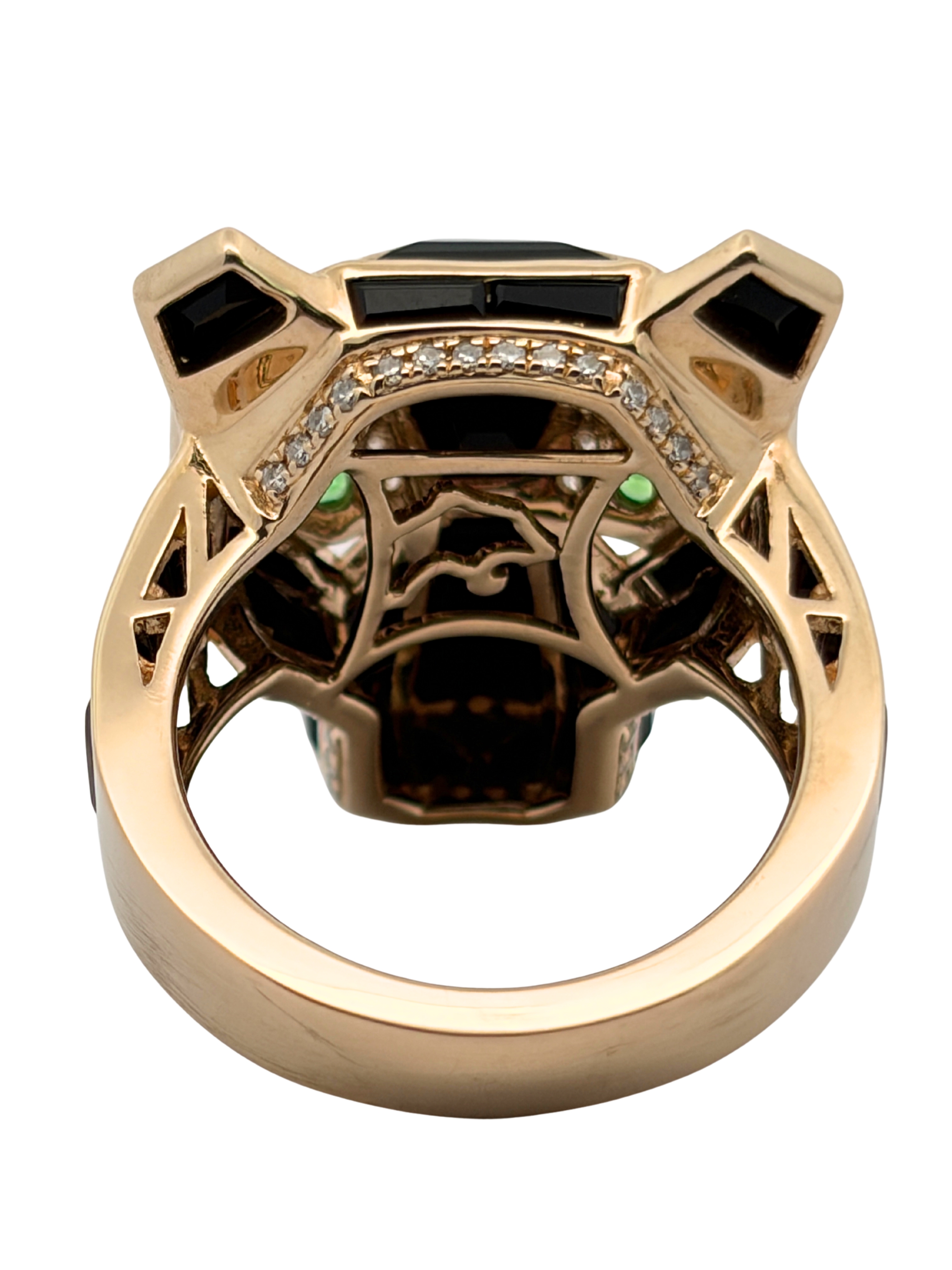 EFFY Panther Onyx, Diamond & Tsavorite Ring