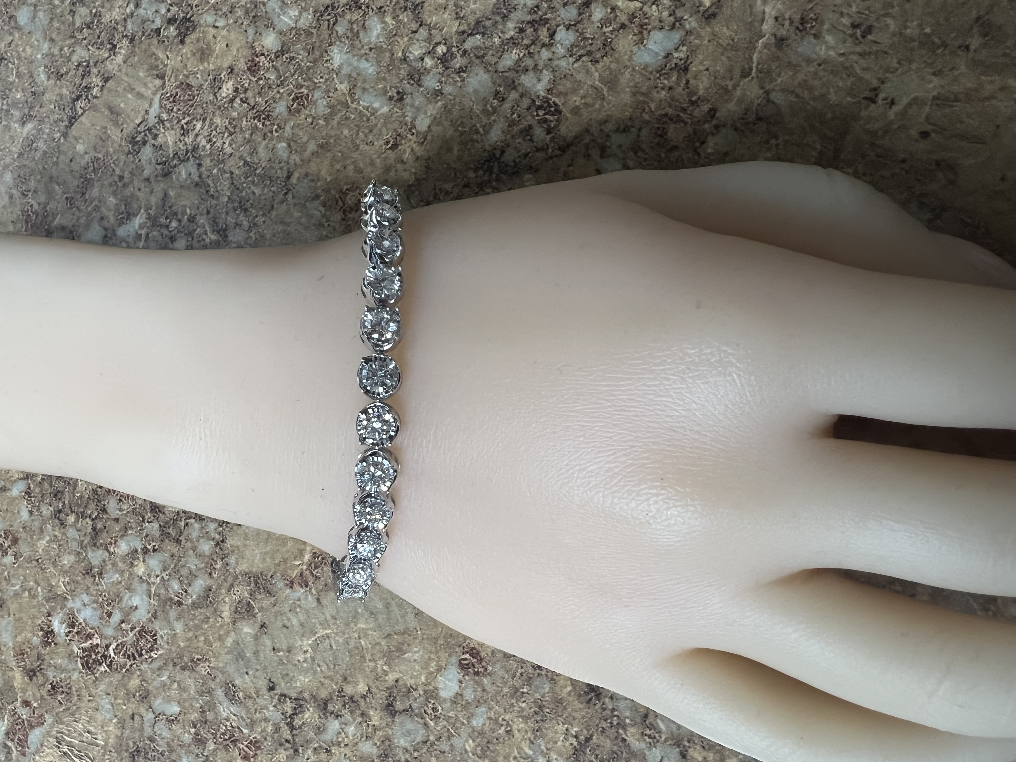 7.00CTW Lab Created Diamond Tennis Bracelet