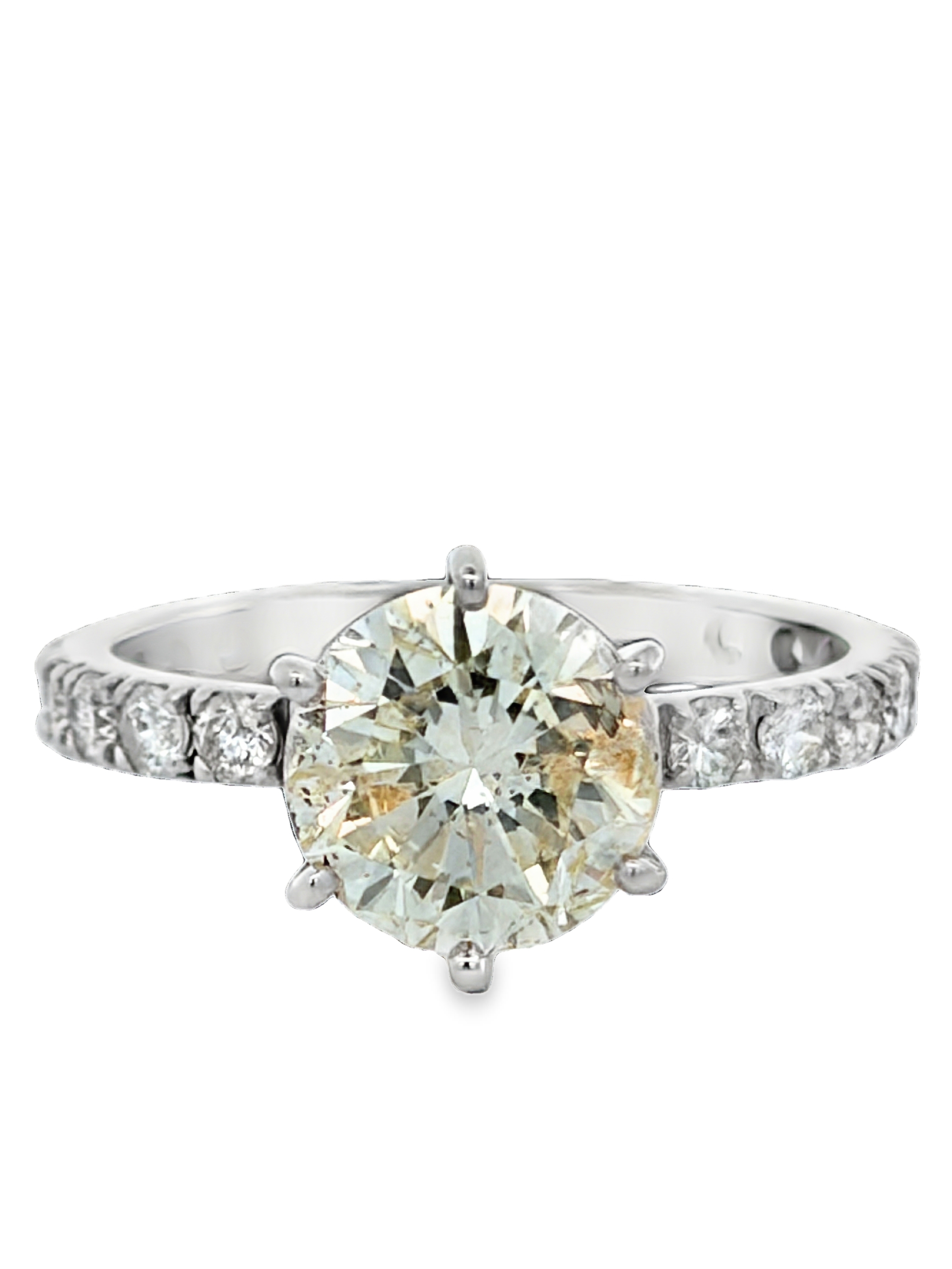 White Gold Natural Diamond (1.87 Carats) Ring