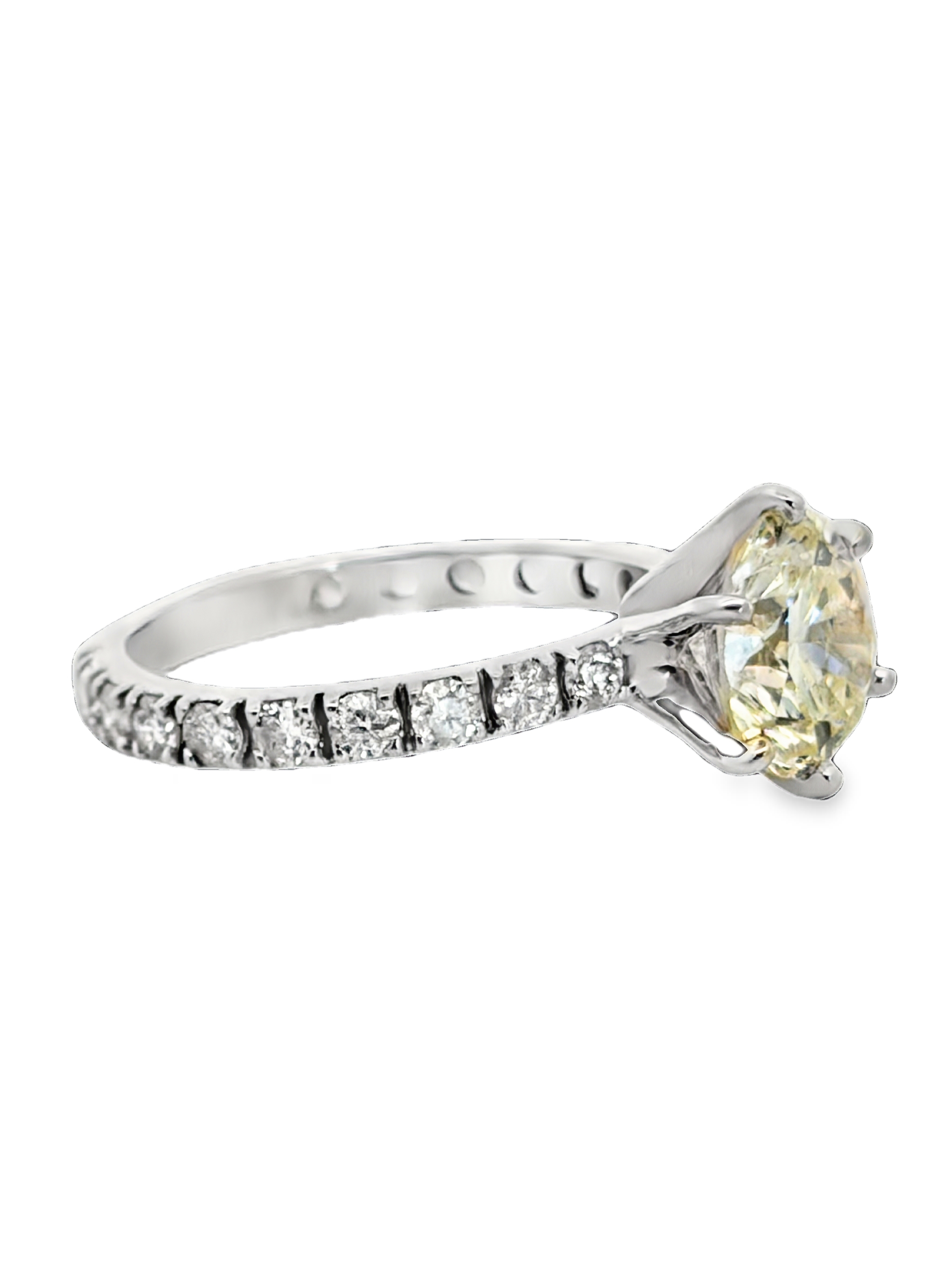 White Gold Natural Diamond (1.87 Carats) Ring