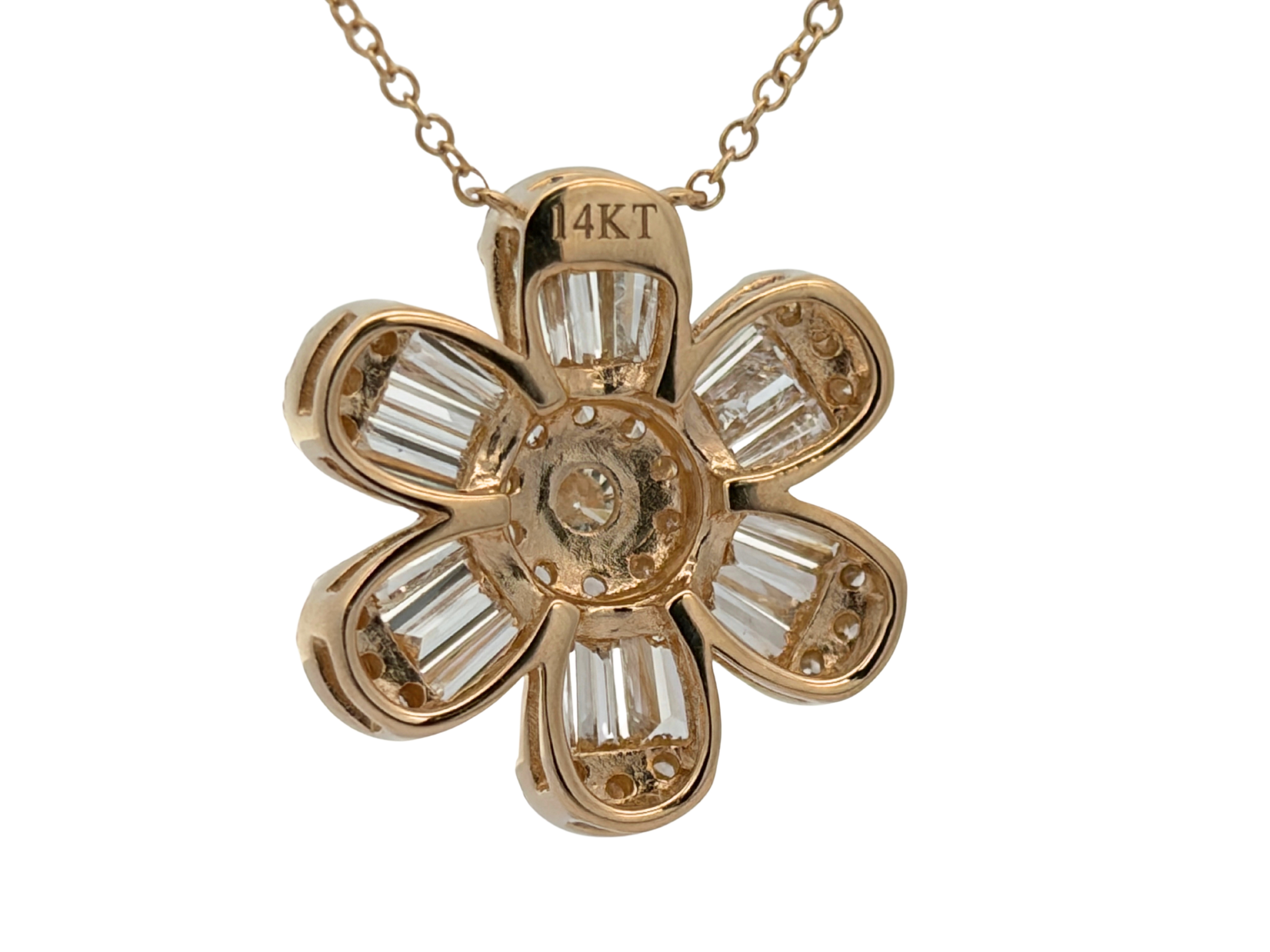 Diamond Flower Pendant
