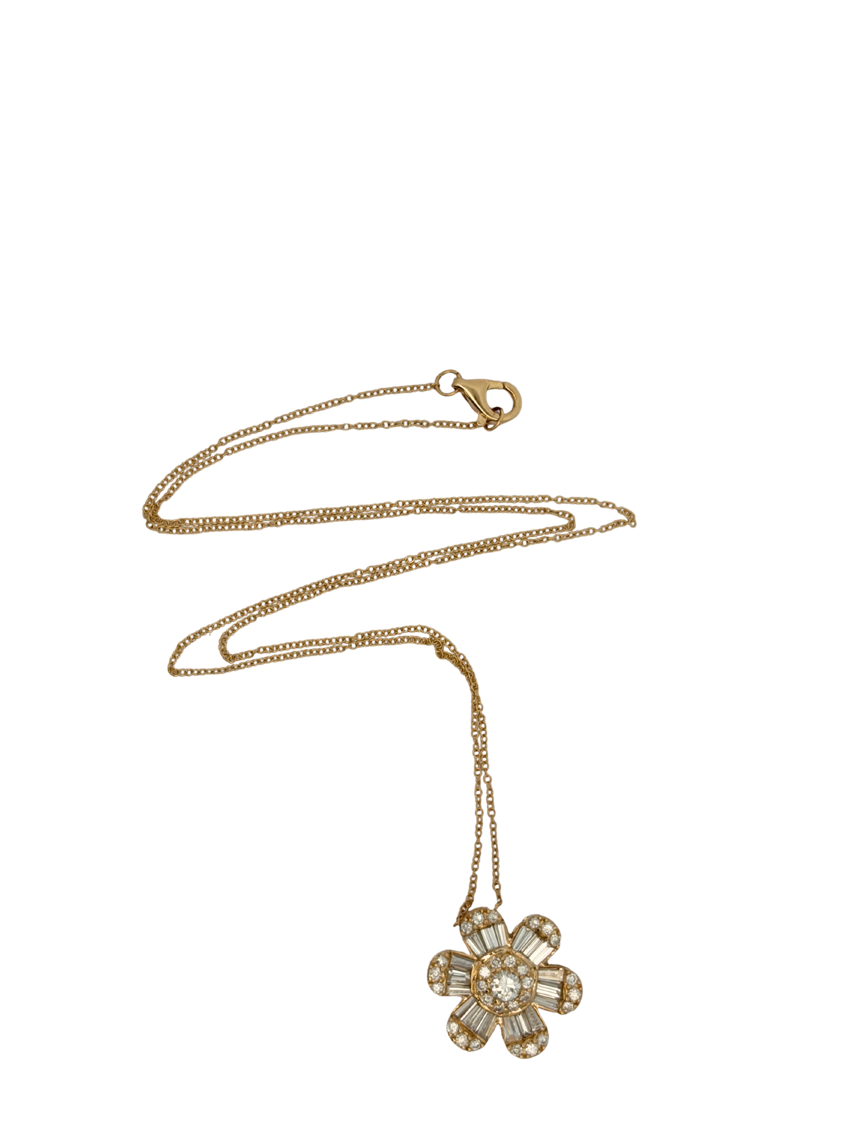 Diamond Flower Pendant