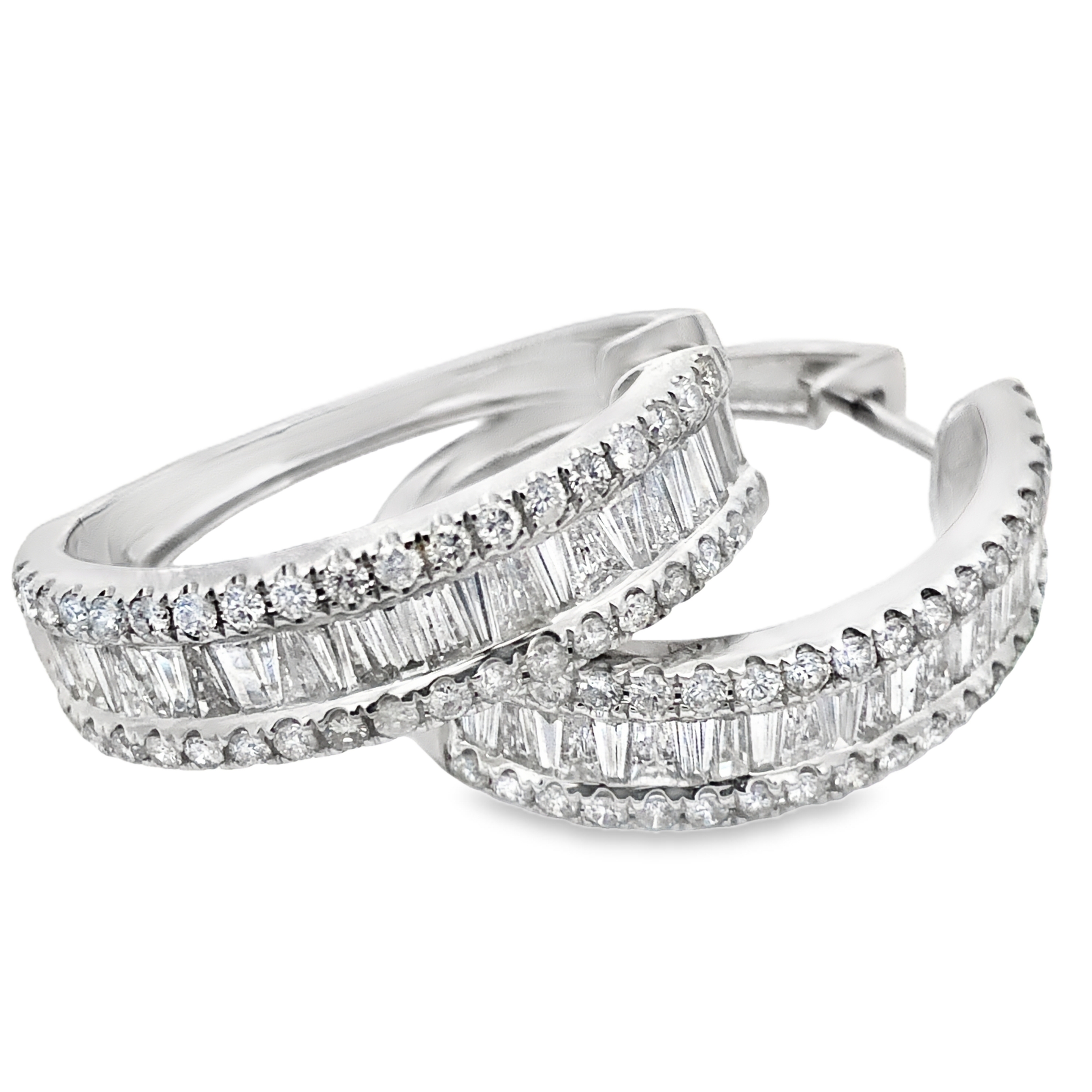 Stunning Diamond Hoop Earrings