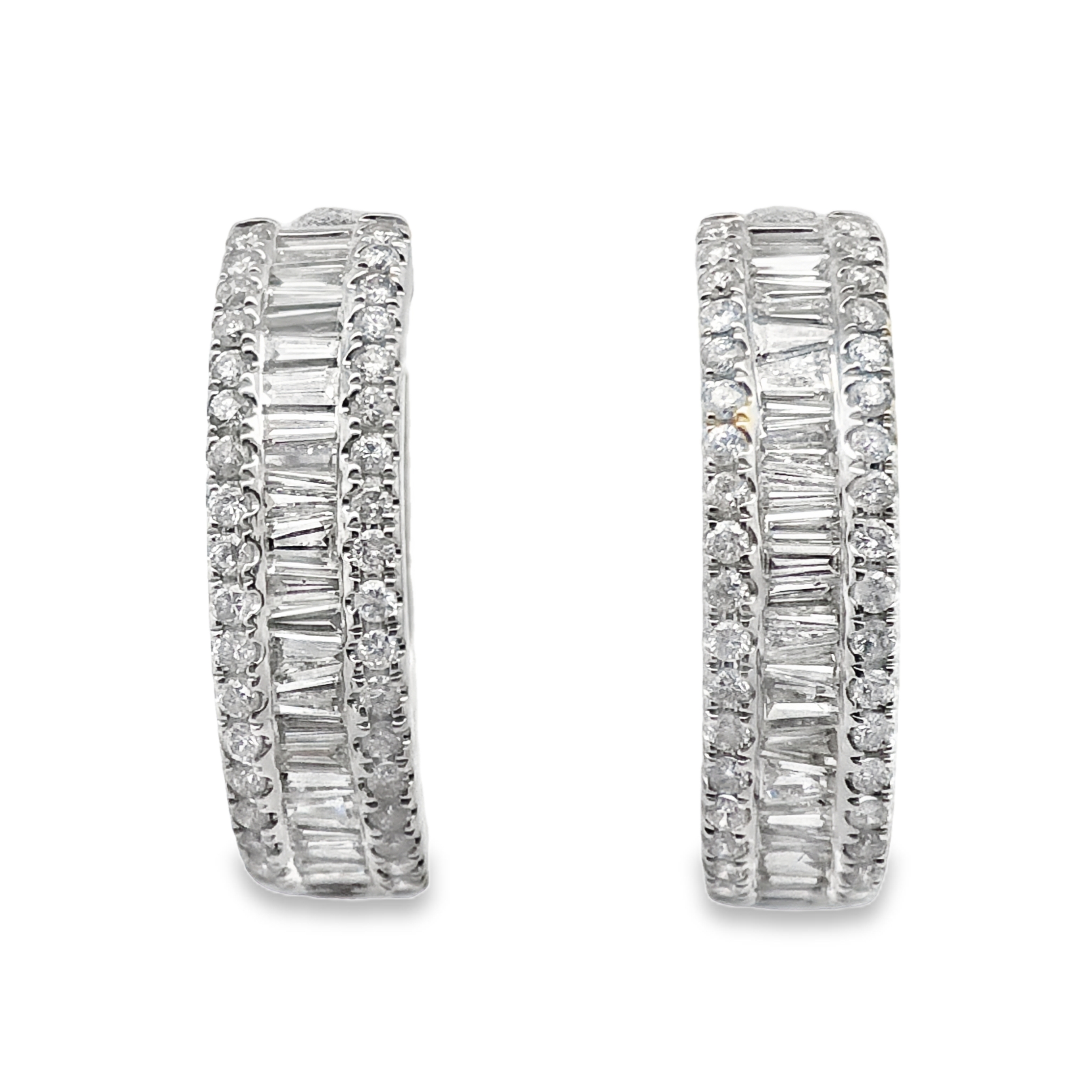 Stunning Diamond Hoop Earrings